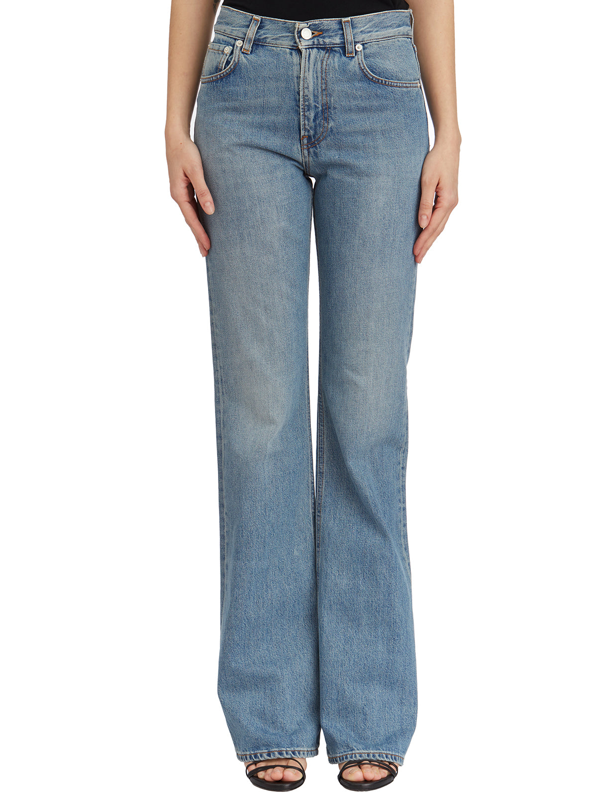 HAIKURE Mediterranean Flora Bootcut Denim Pants - Size 25