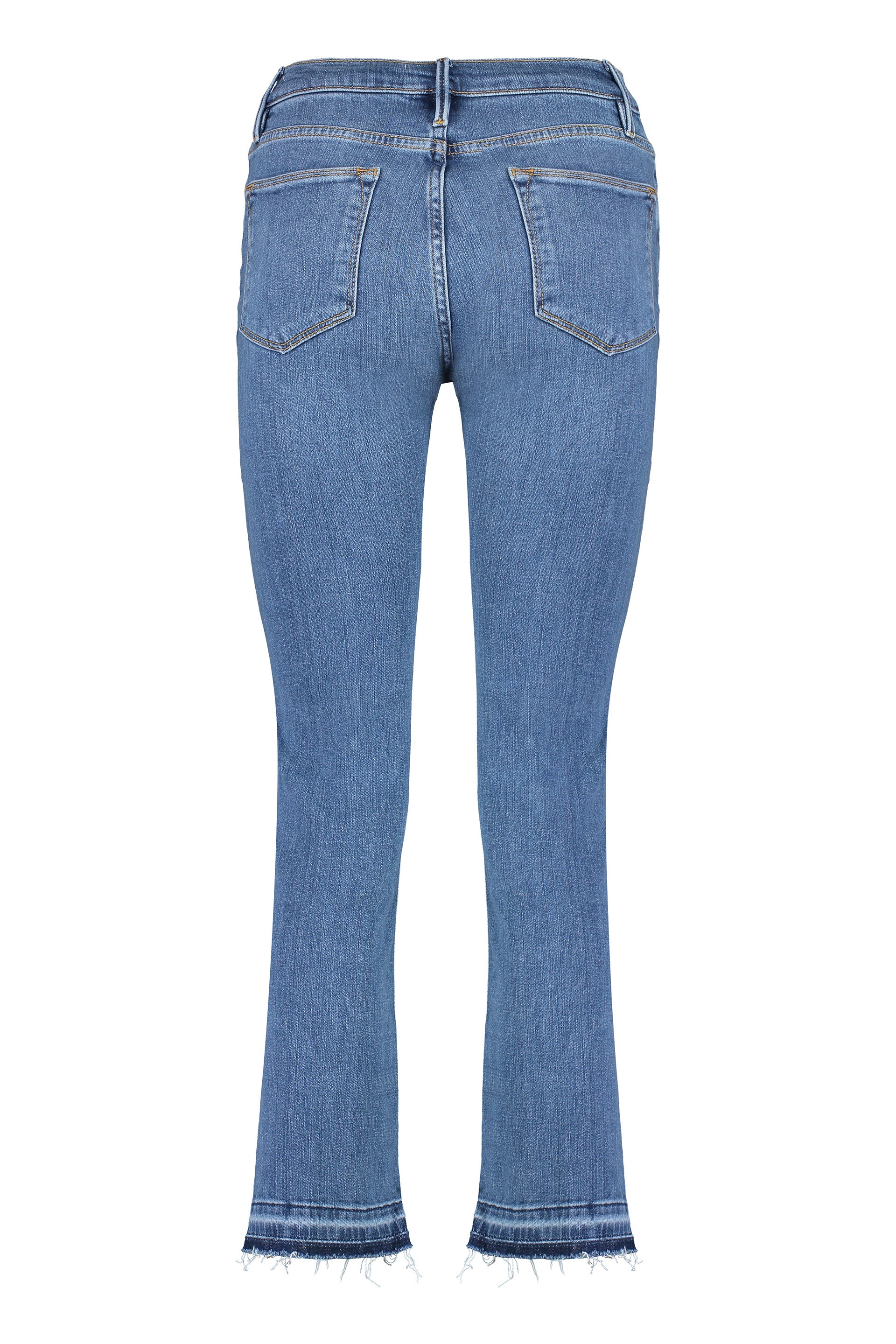 FRAME High Straight Jeans with Contrast Stitching