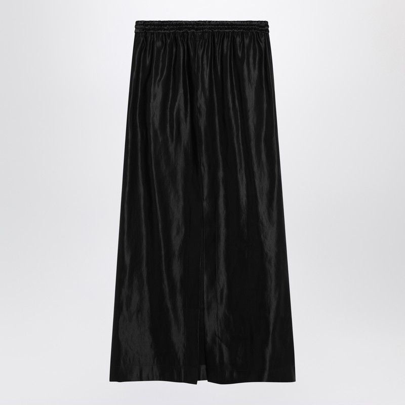 LOULOU STUDIO Linen and Silk Maxi Skirt with Elastic Waistband