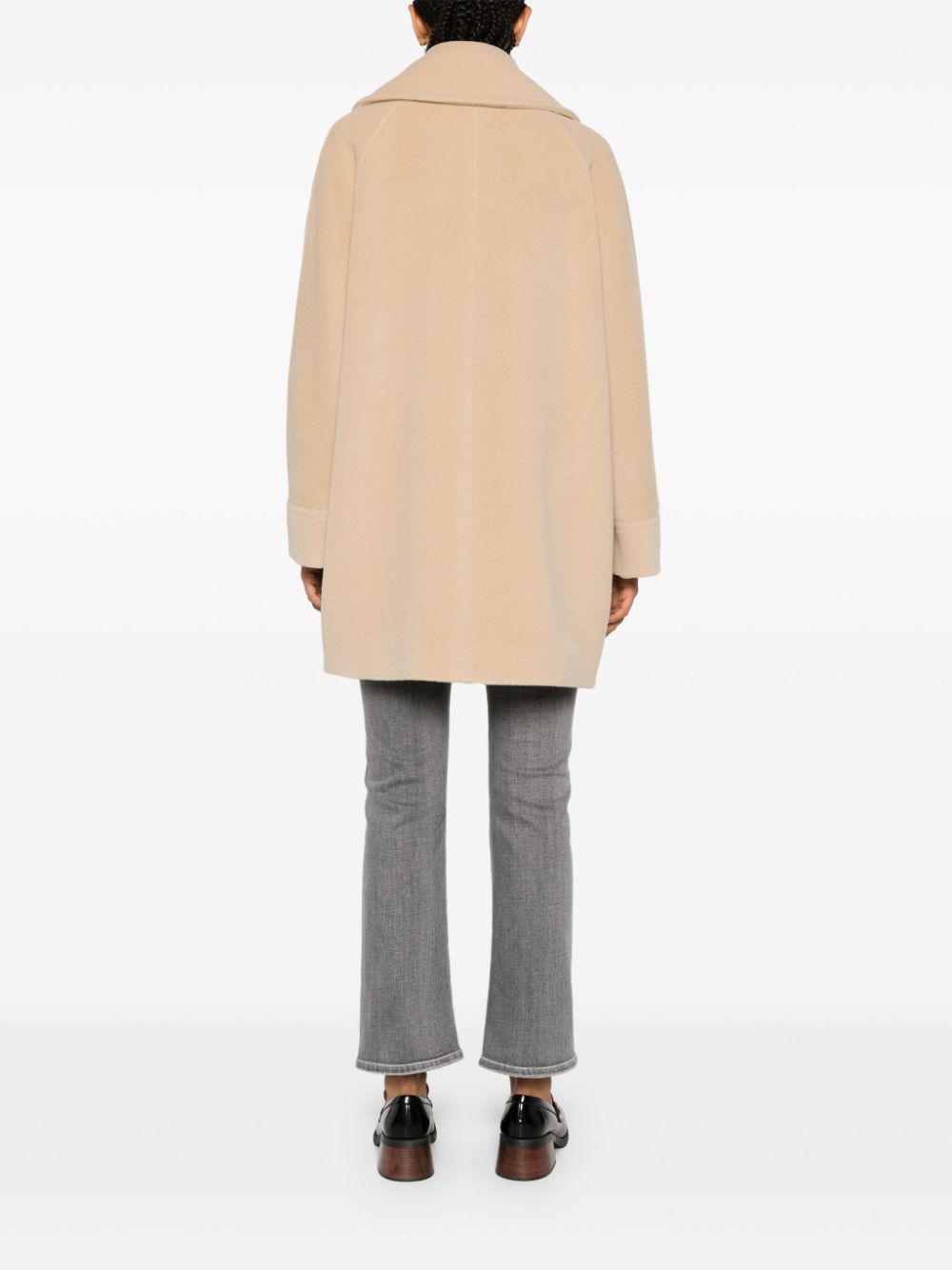 TAGLIATORE Angora-Wool Blend Double-Breasted Jacket