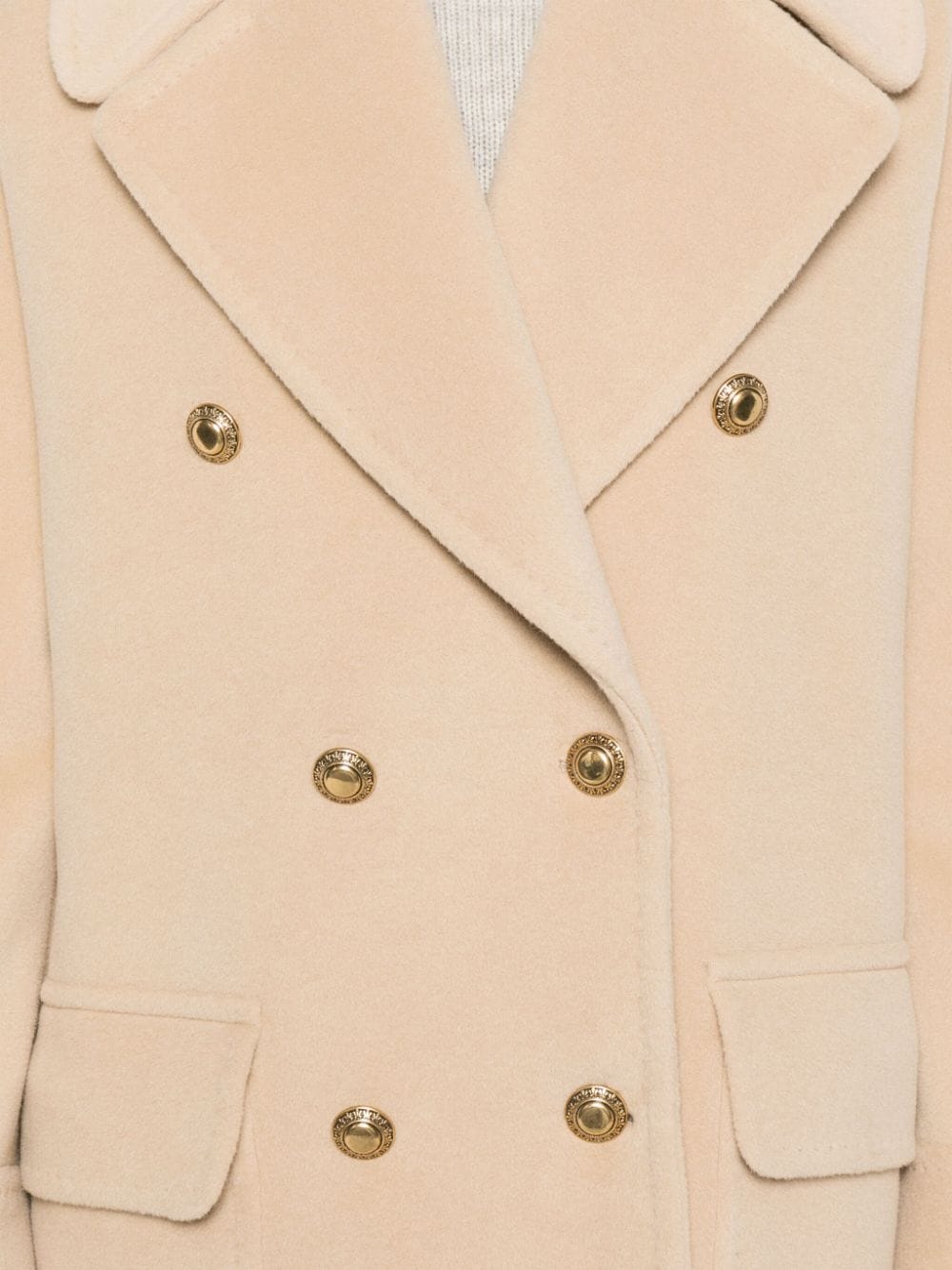 TAGLIATORE Angora-Wool Blend Double-Breasted Jacket