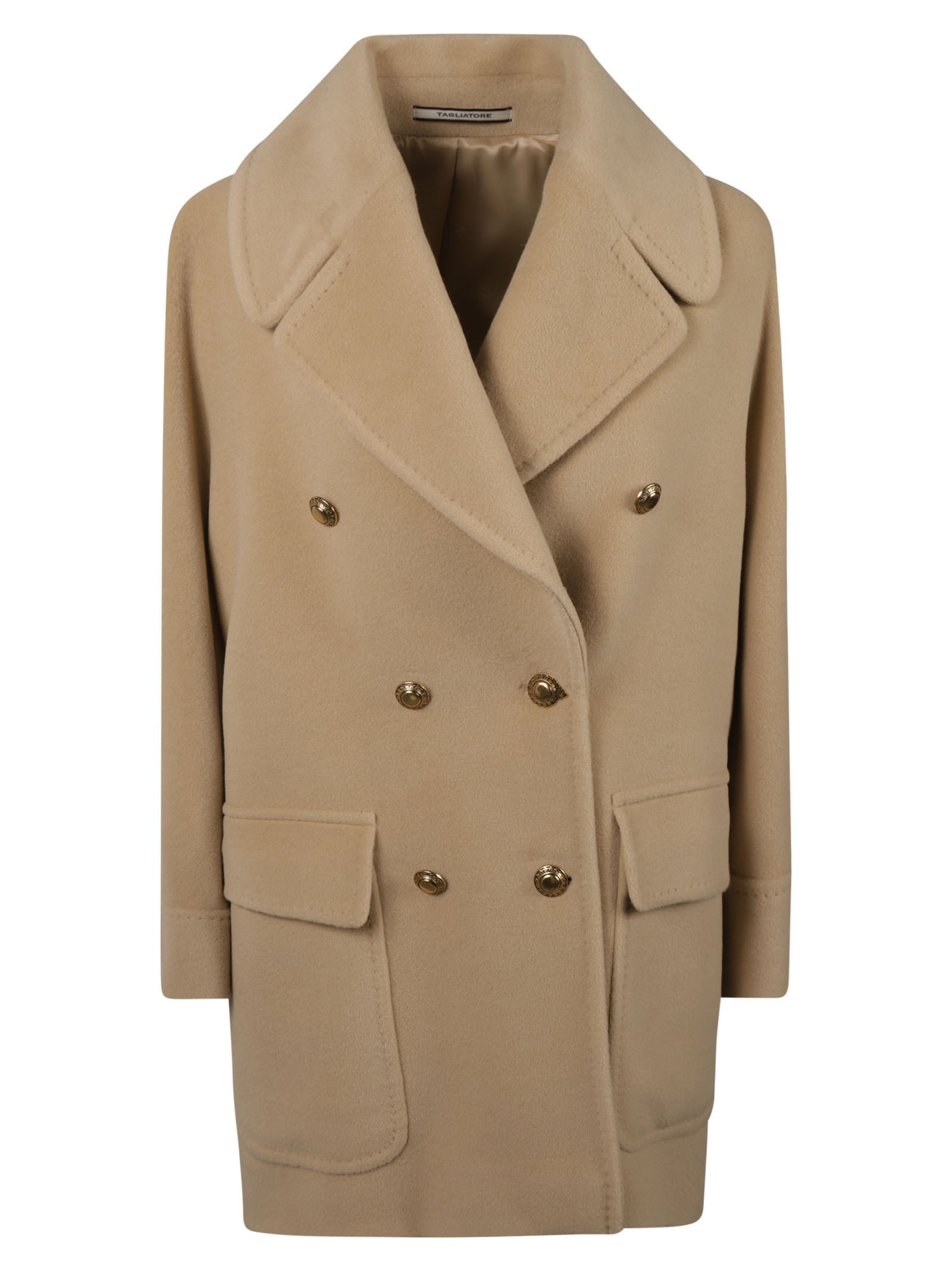TAGLIATORE Angora-Wool Blend Double-Breasted Jacket