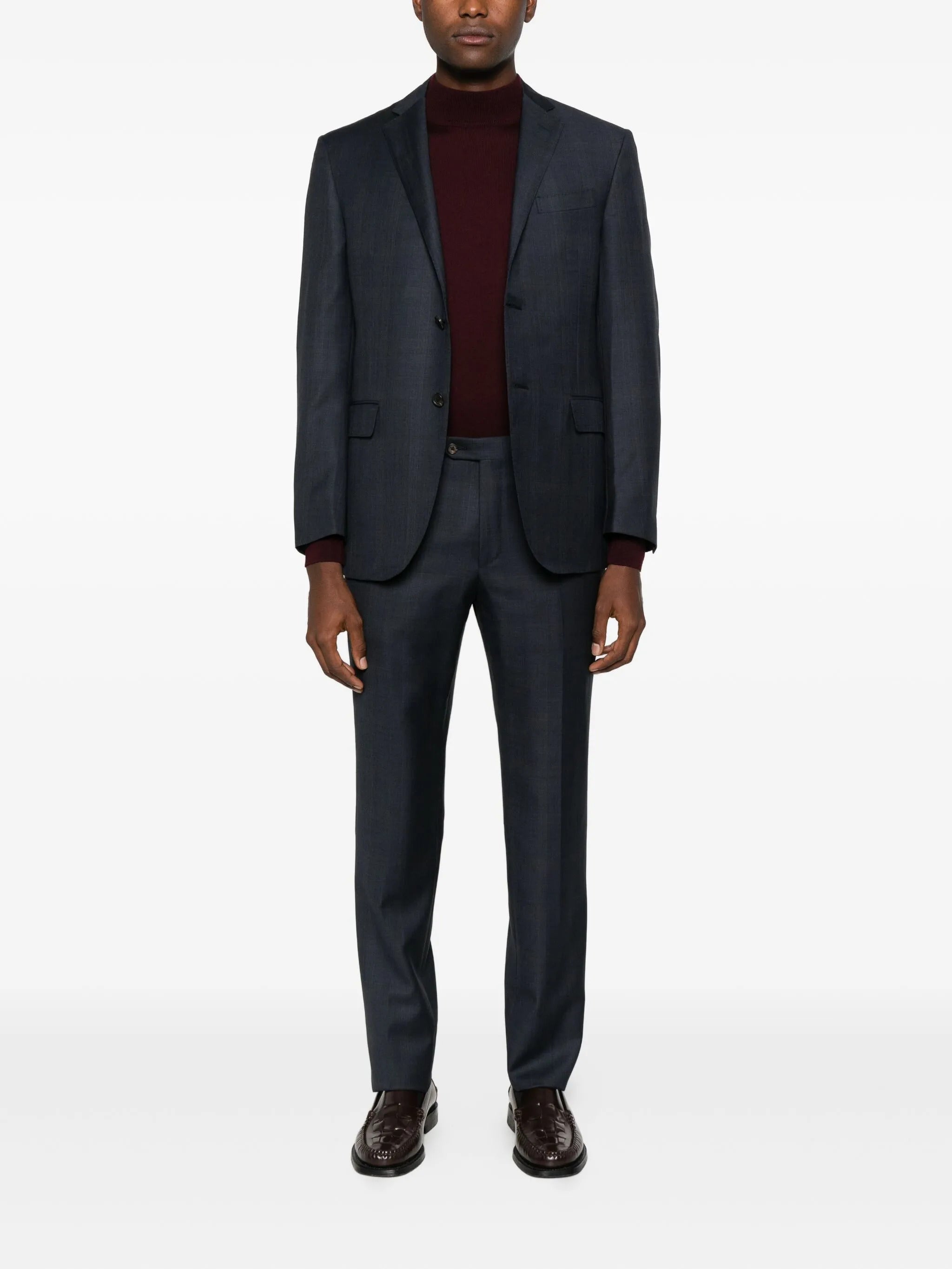 TAGLIATORE Men's High Ribbed Collar Sweater Size 48