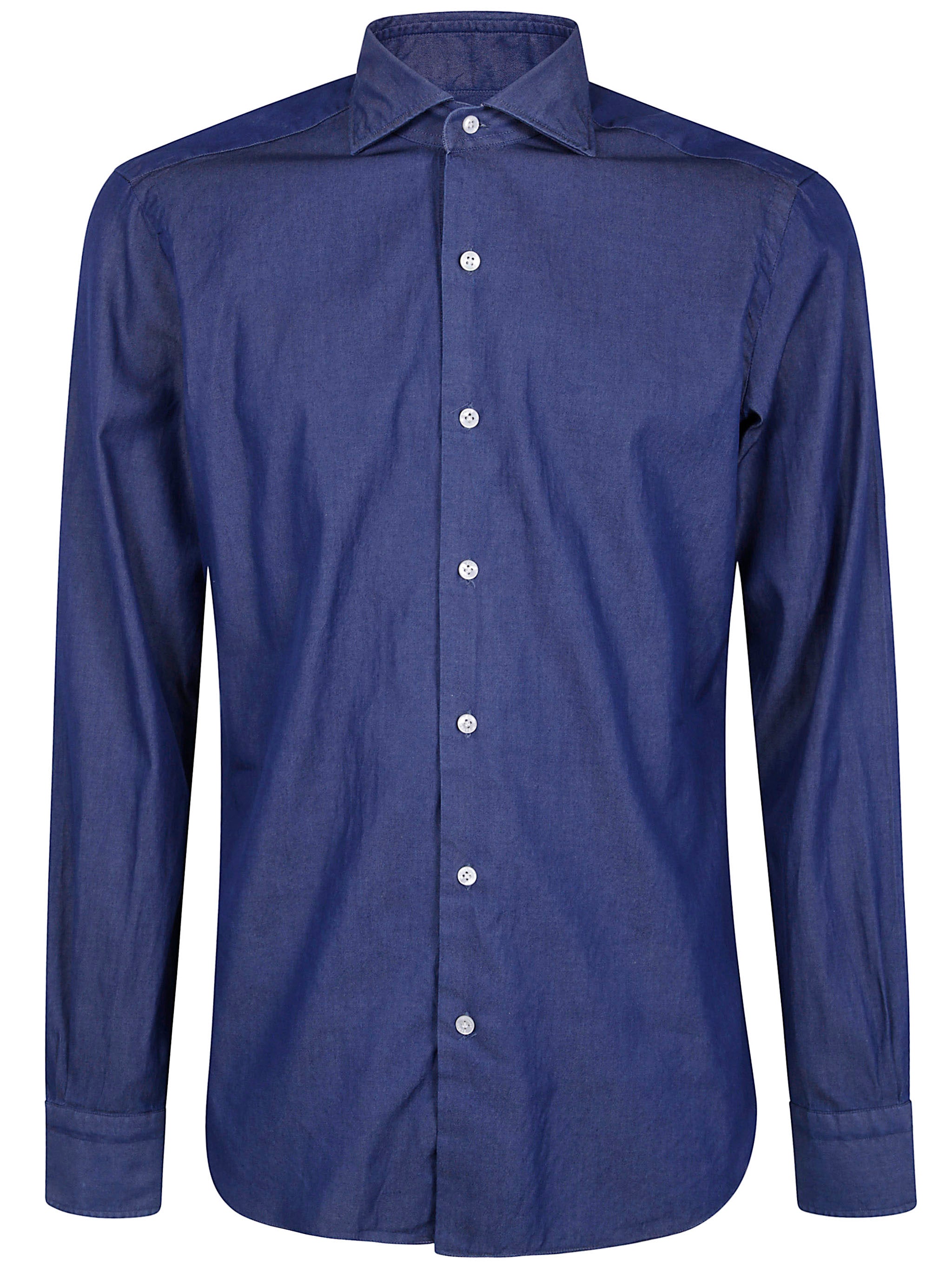 BARBA Napoli Men's Dark Denim Shirt