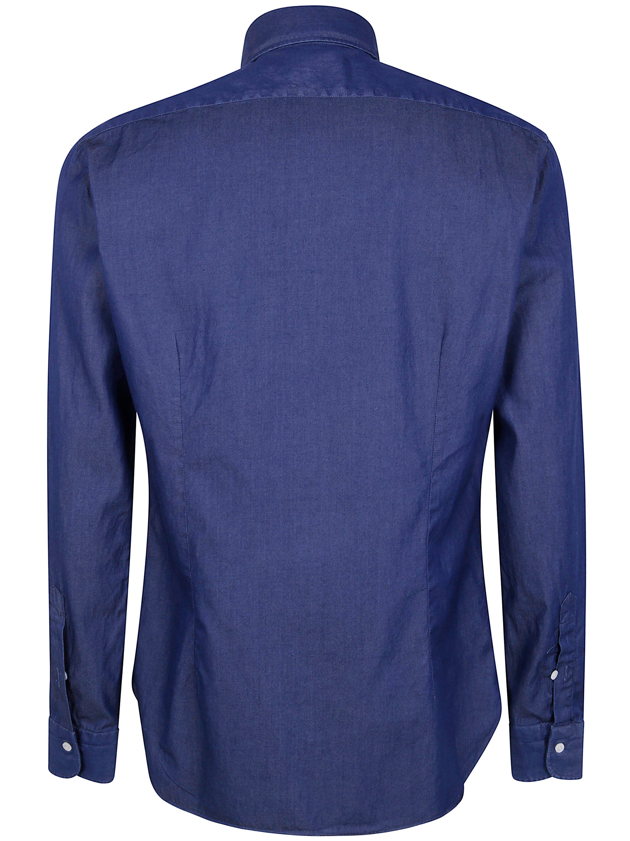 BARBA Napoli Men's Dark Denim Shirt