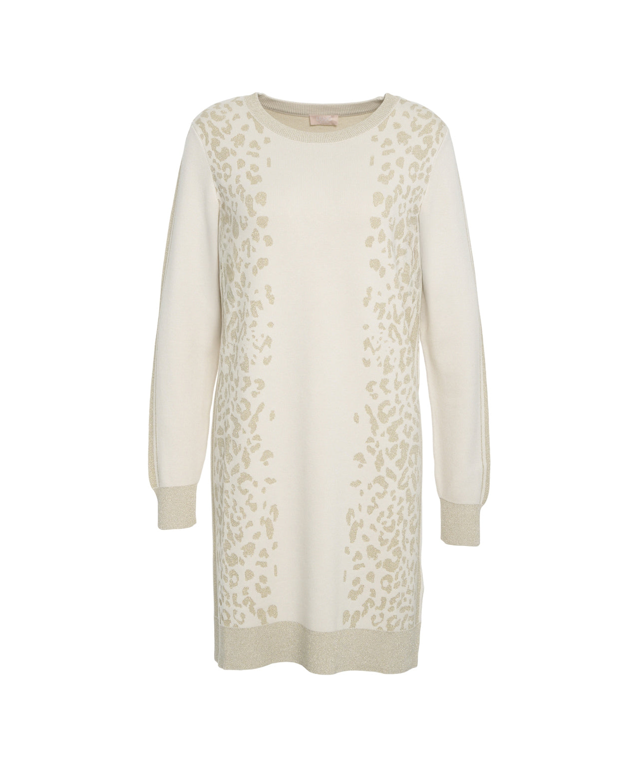 LIU JO Elegant Midi Dress with Animal Print