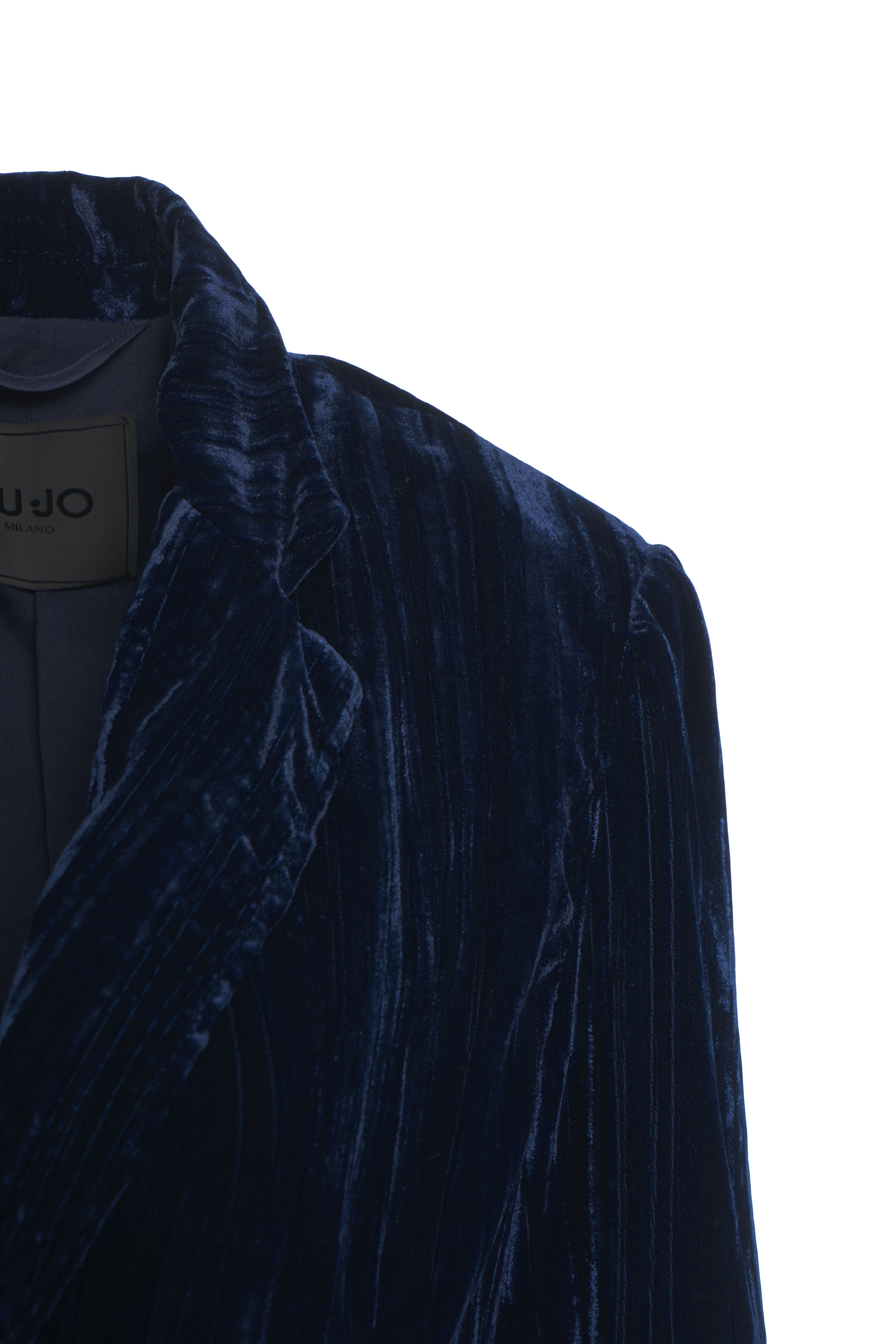 LIU JO Velvet Blazer with Single-Button Design