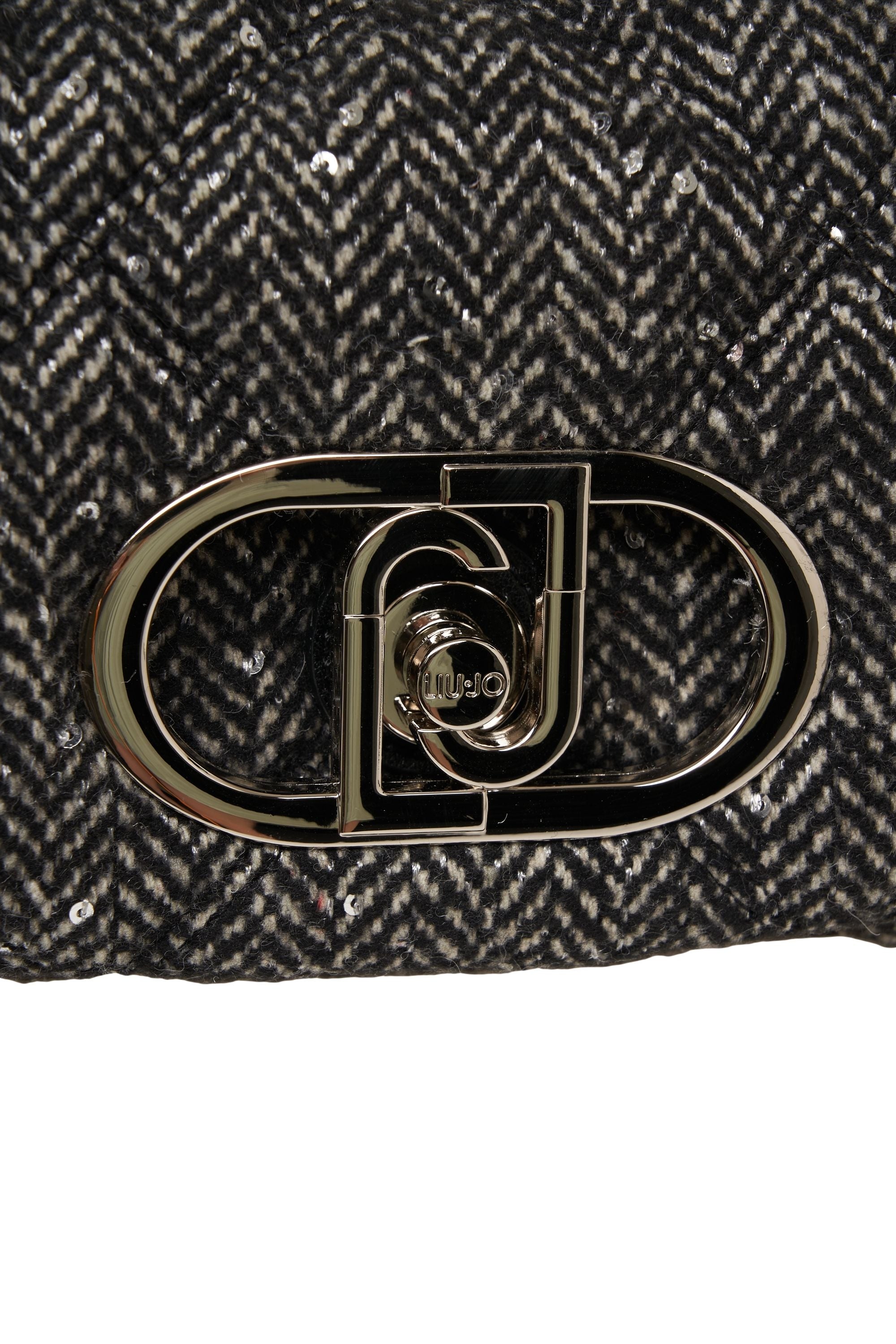 LIU JO Mini Quilted Crossbody Handbag with Sequin Detail
