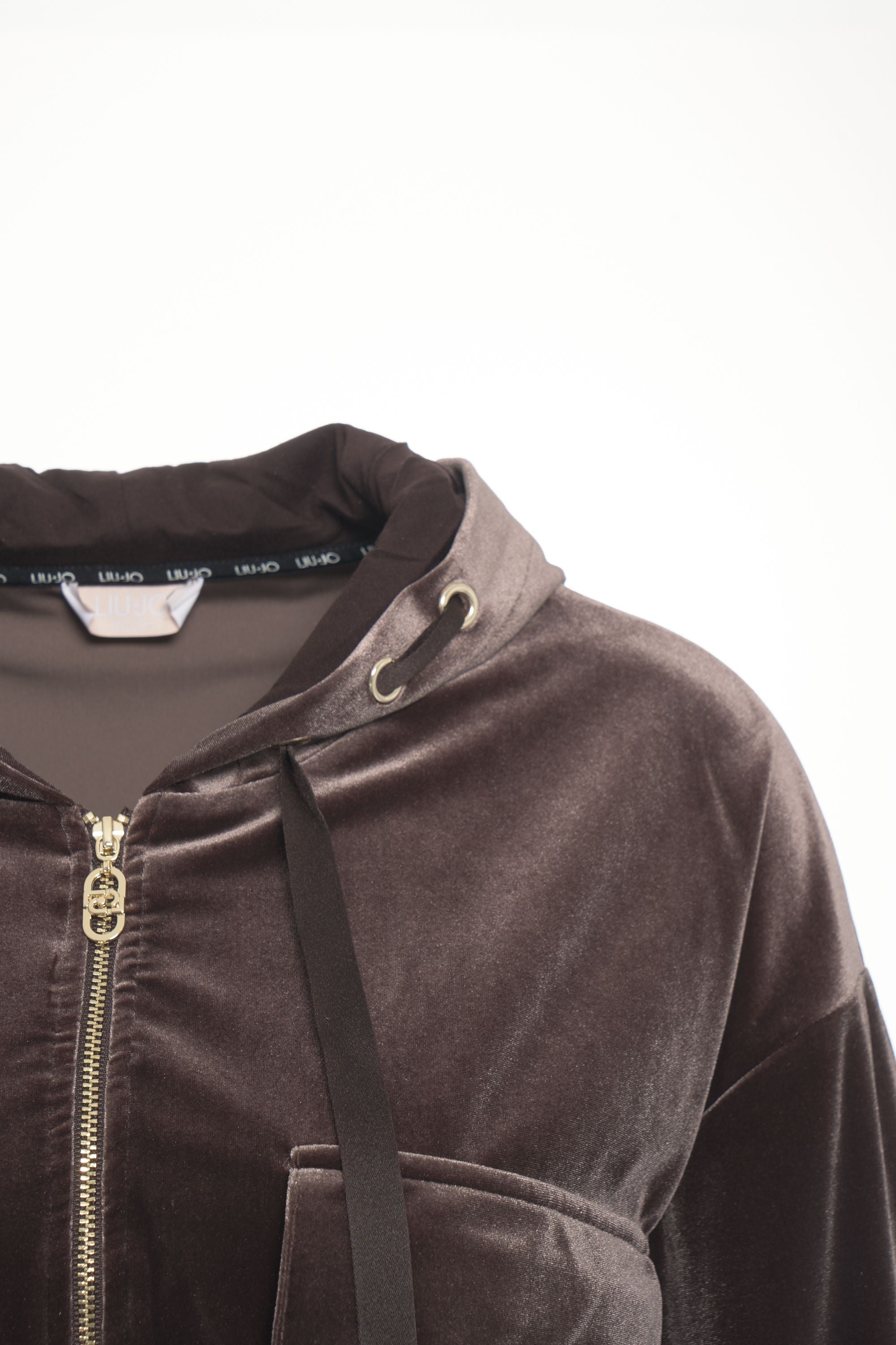 LIU JO Velvet Hooded Sweatshirt