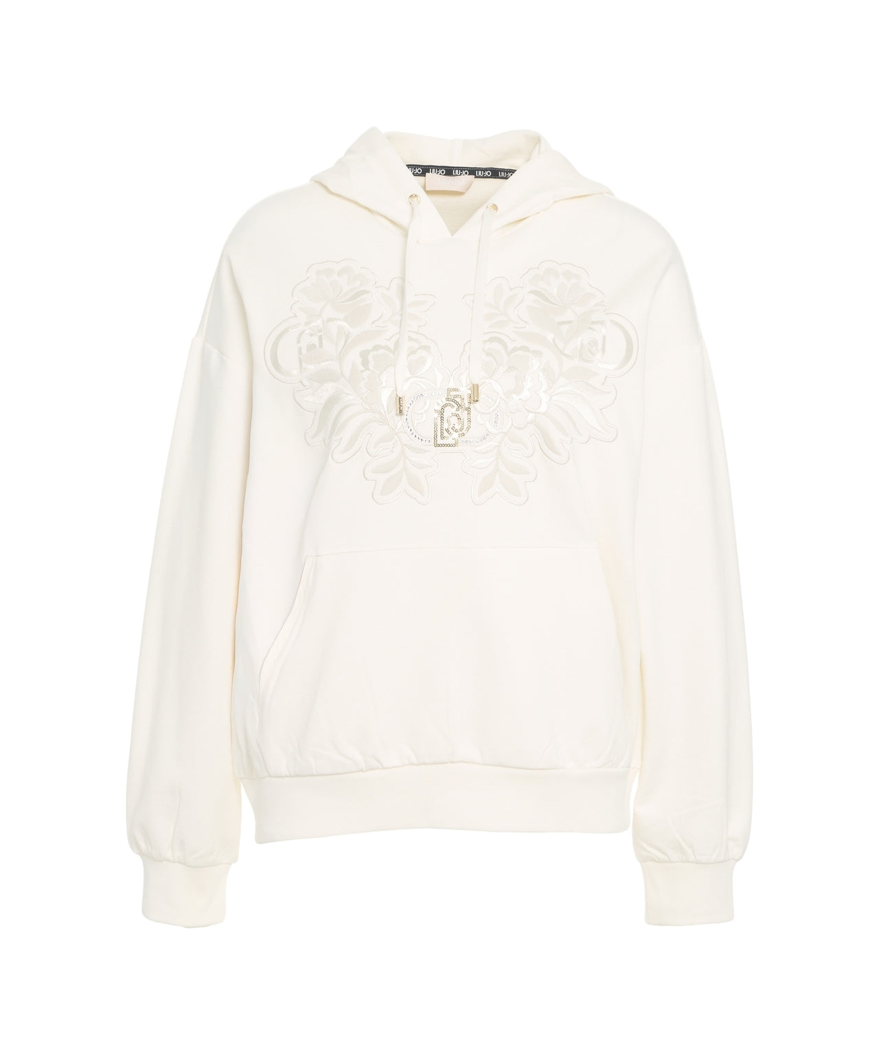 LIU JO Oversized Floral Embroidered Sweatshirt