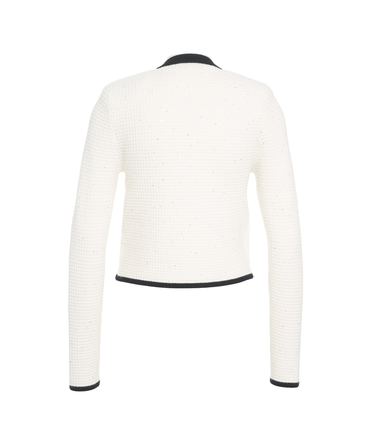 LIU JO Glamorous Cropped Tweed Blazer with Glitter Finish