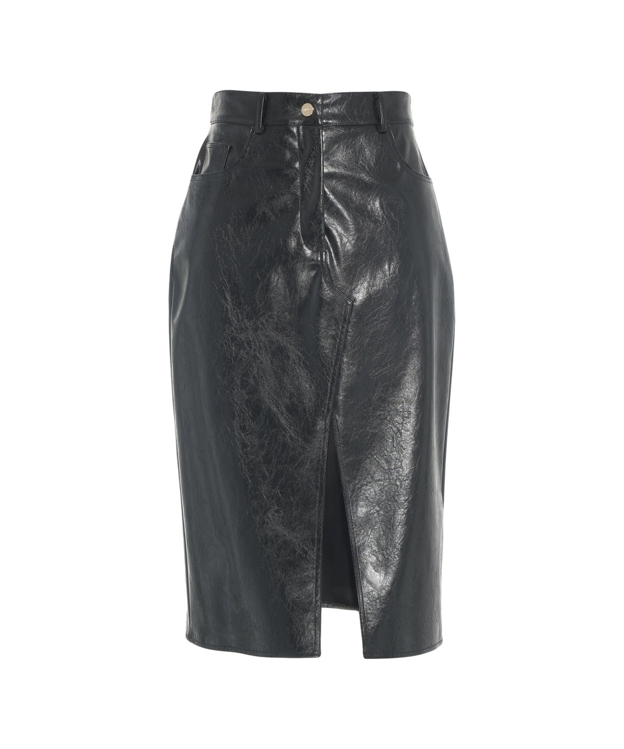 LIU JO High-Waisted Midi Skirt with Front Slit