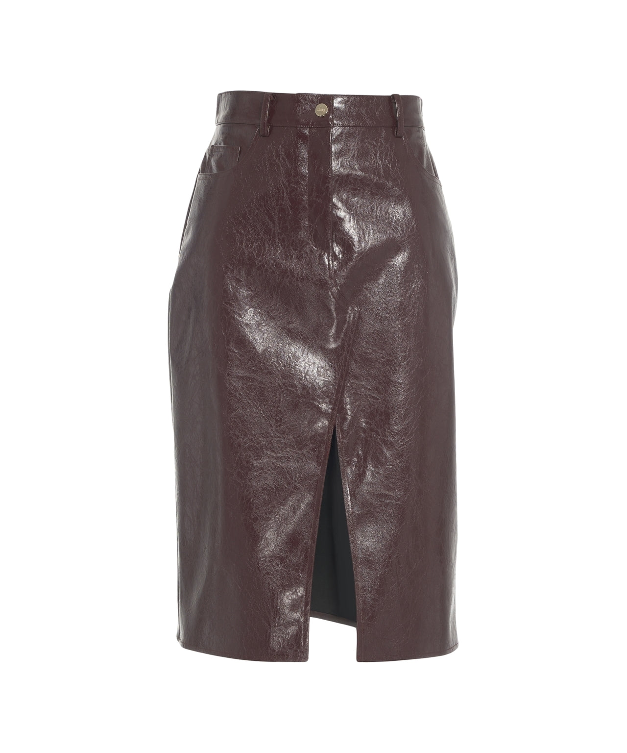 LIU JO Elegant Midi Skirt in High-Quality Faux Leather