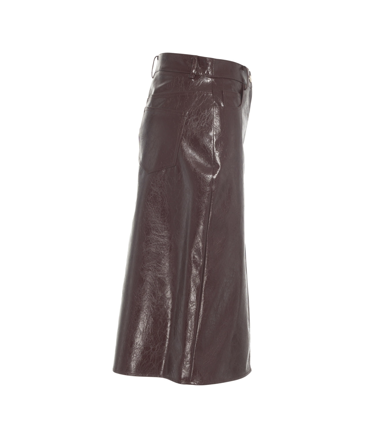 LIU JO Elegant Midi Skirt in High-Quality Faux Leather