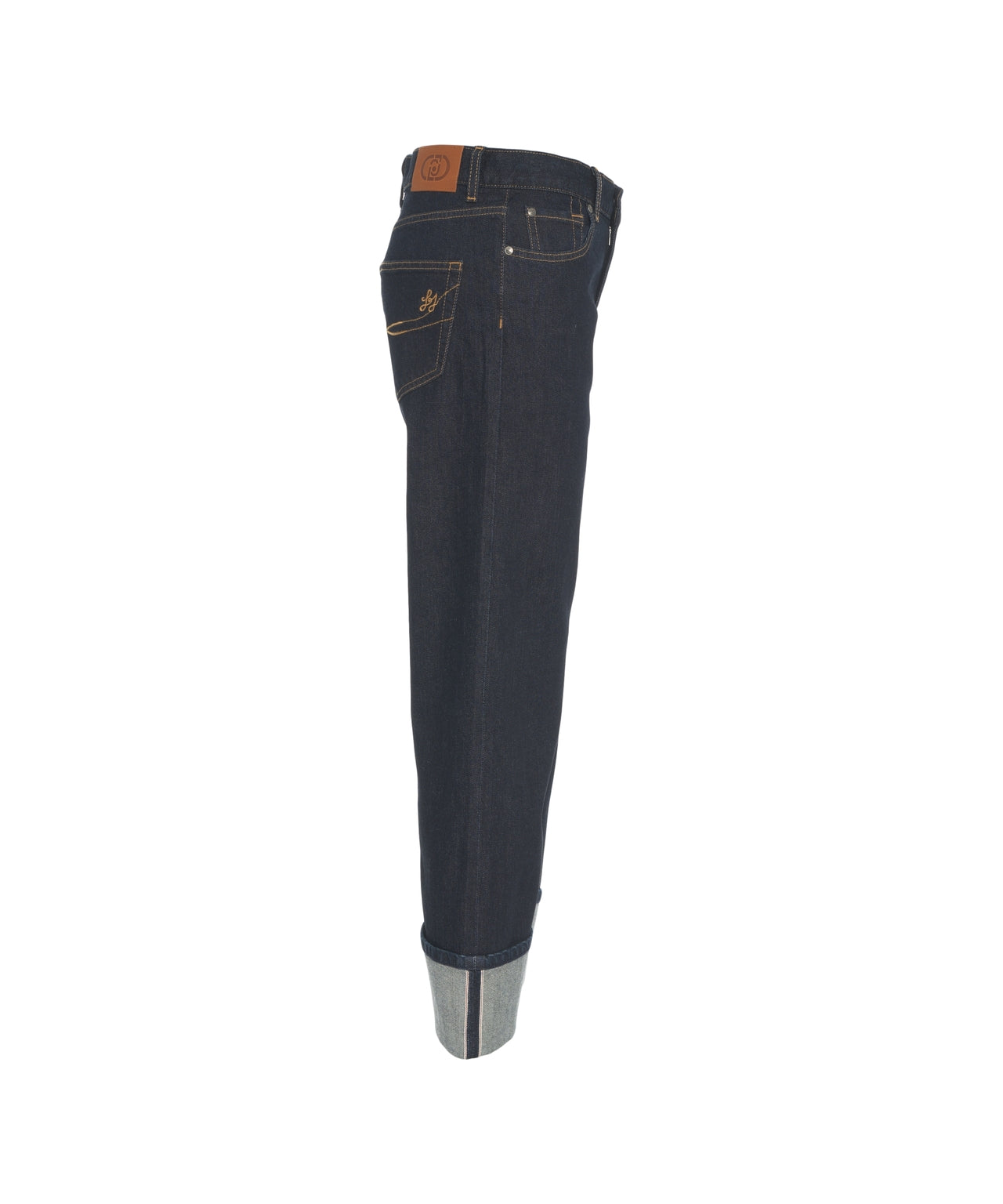 LIU JO Straight Leg Denim Jeans with Rolled Hem