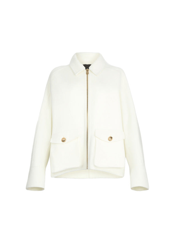 LIU JO Chic Fringed Jacket with Shirt Collar for Women