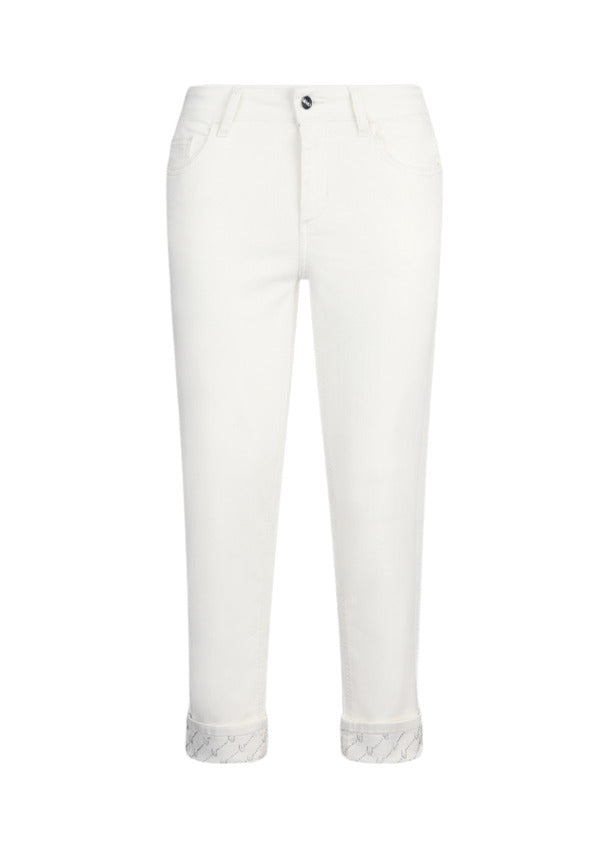 LIU JO Skinny Fit Trousers with Folded Hem for Women