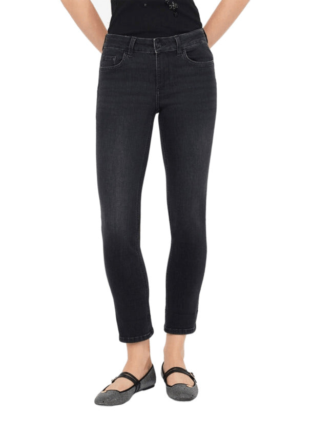 LIU JO Elegant Skinny Fit Denim Pants with Jewel Pin - FW25