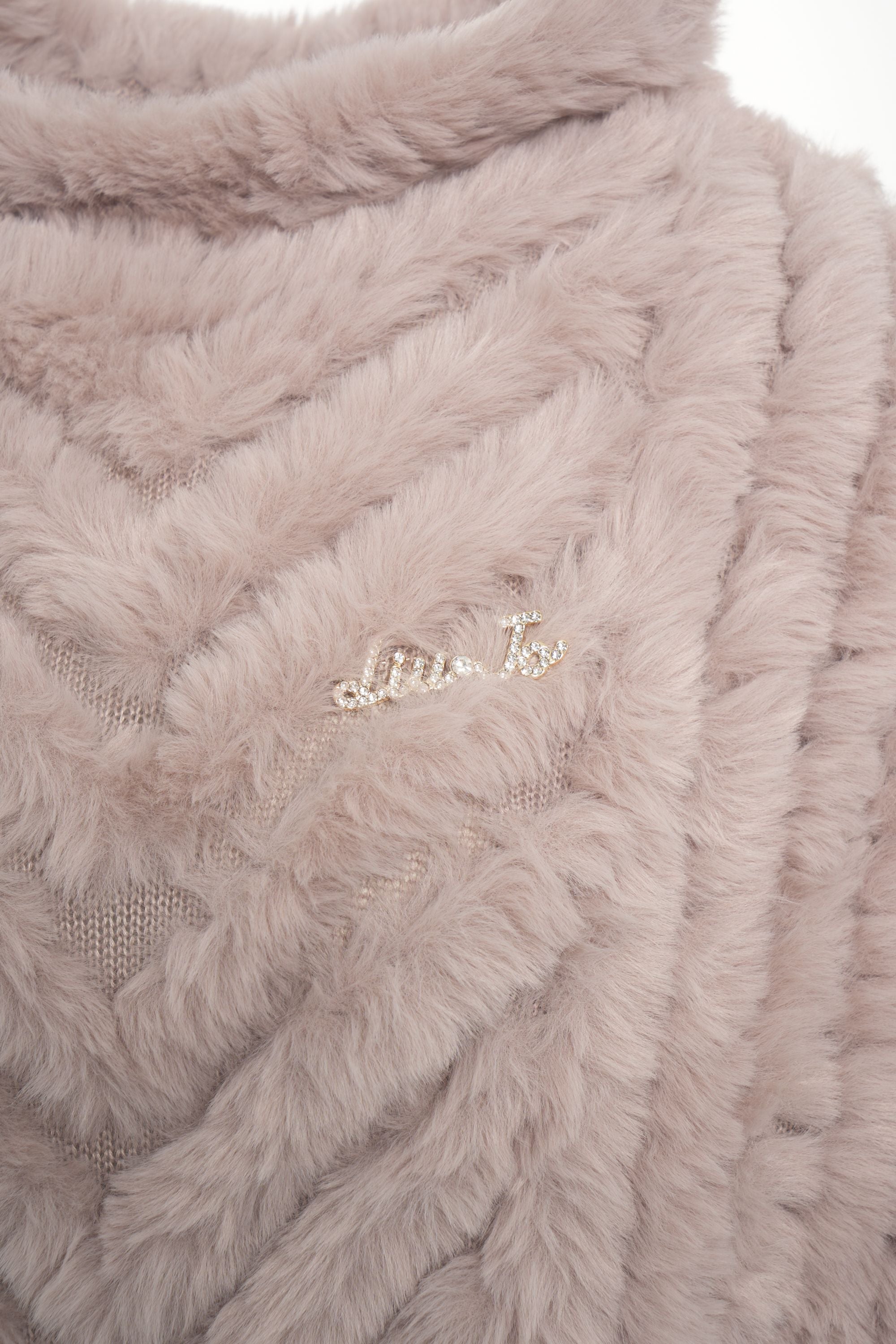 LIU JO Luxurious Faux Fur Poncho for Women - Oversized Fit