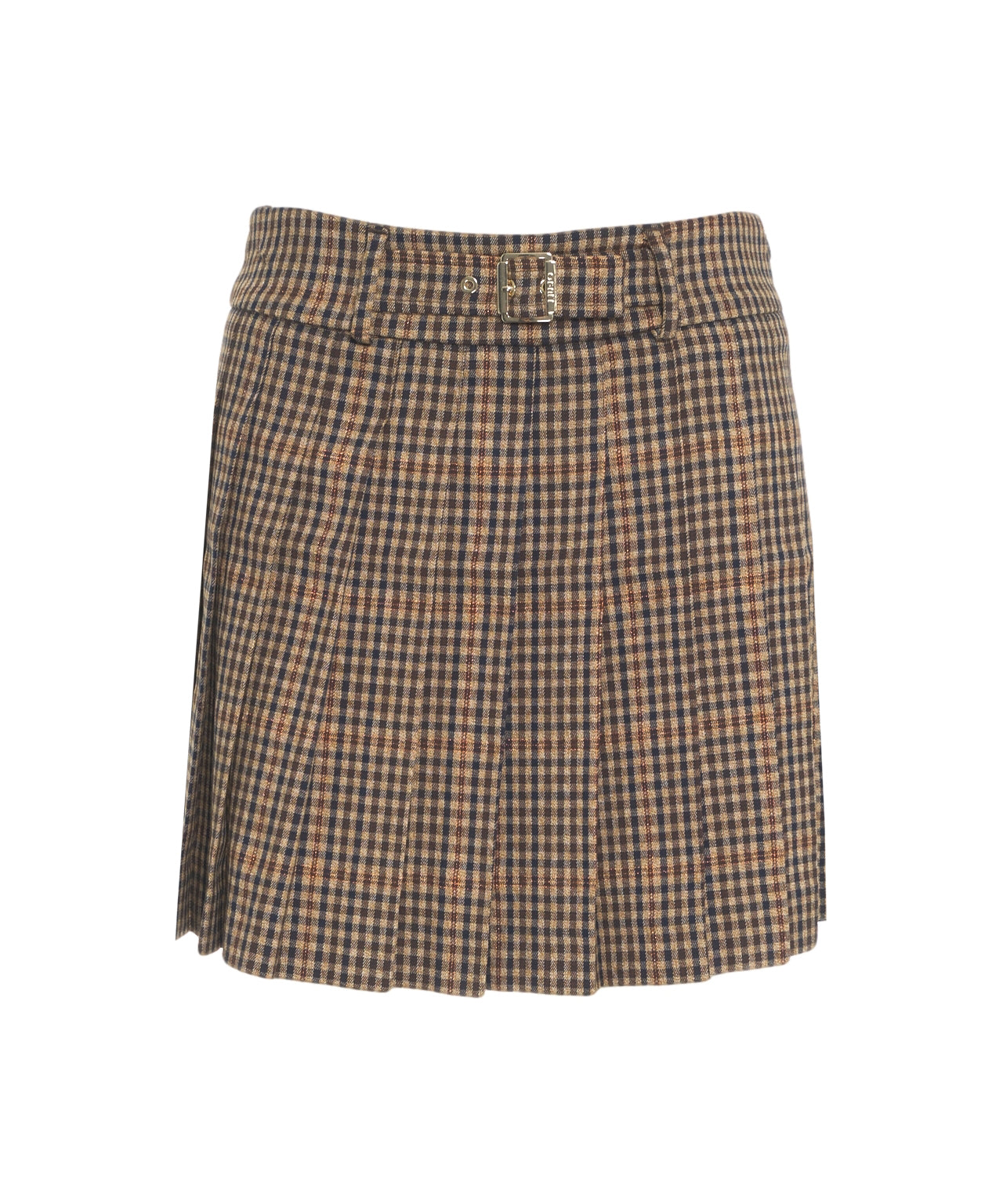 LIU JO Mini Pleated Skirt with Check Pattern