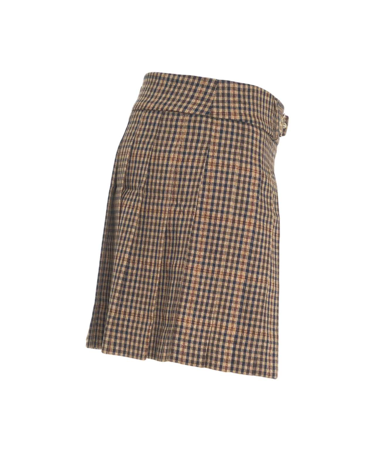 LIU JO Mini Pleated Skirt with Check Pattern