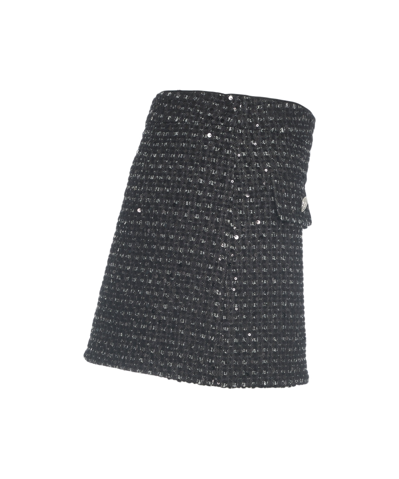LIU JO Elegant Bouclé Mini Skirt with Sequined Details
