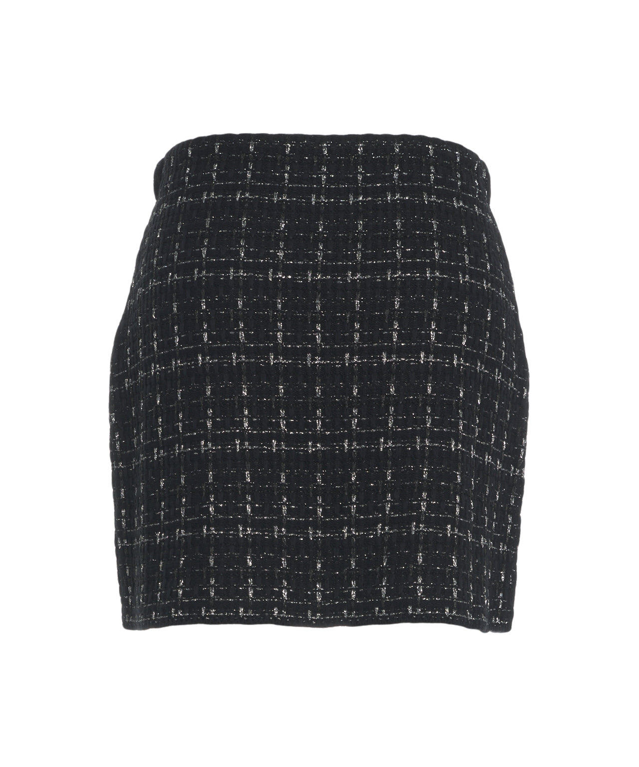 LIU JO Textured Mini Skirt with Subtle Check Pattern