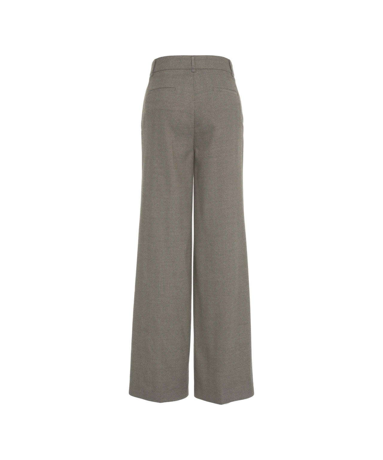 LIU JO High-Waist Wide-Leg Trousers with Chevron Pattern