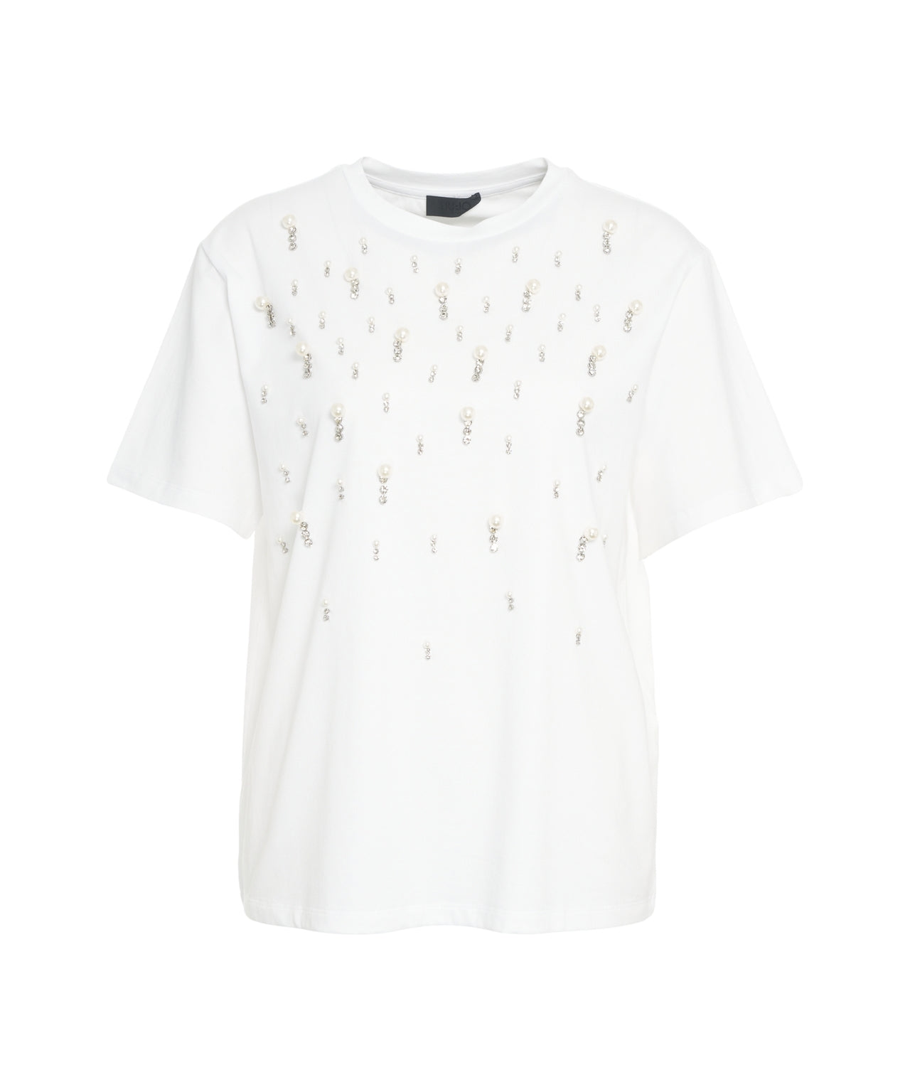 LIU JO Elegant T-shirt with Sparkling Appliqués