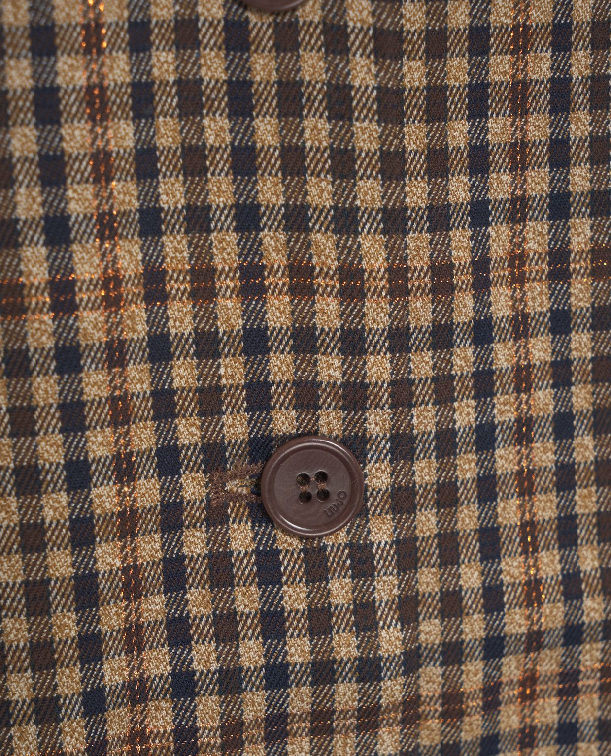 LIU JO Classic Check Pattern Midi Dress