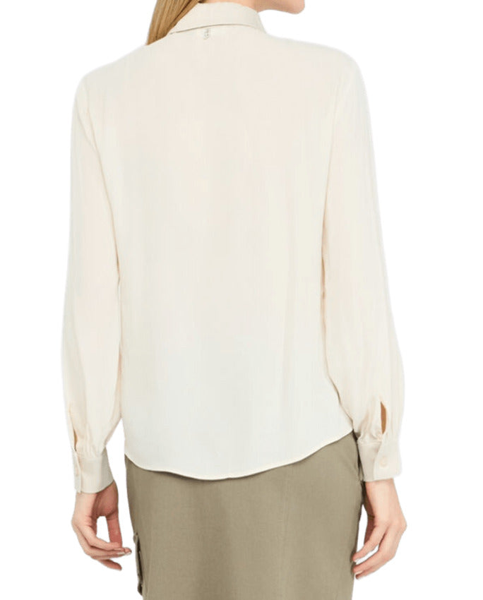 LIU JO WHITE Elegant Pleated Blouse for Women