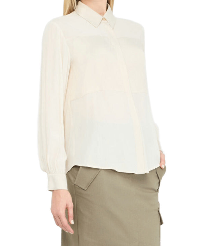 LIU JO WHITE Elegant Pleated Blouse for Women