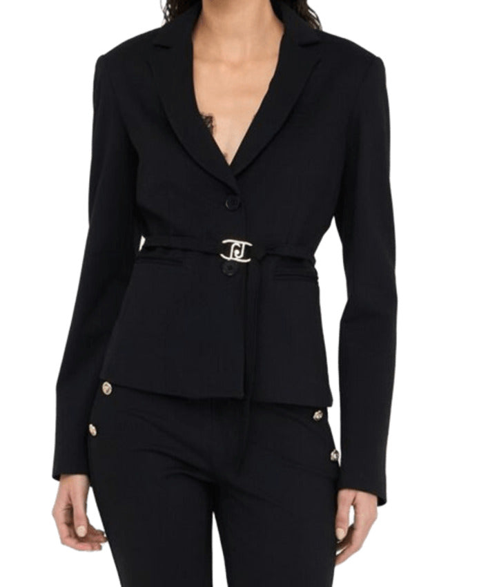 LIU JO WHITE Elegant Classic Lapel Jacket for Women