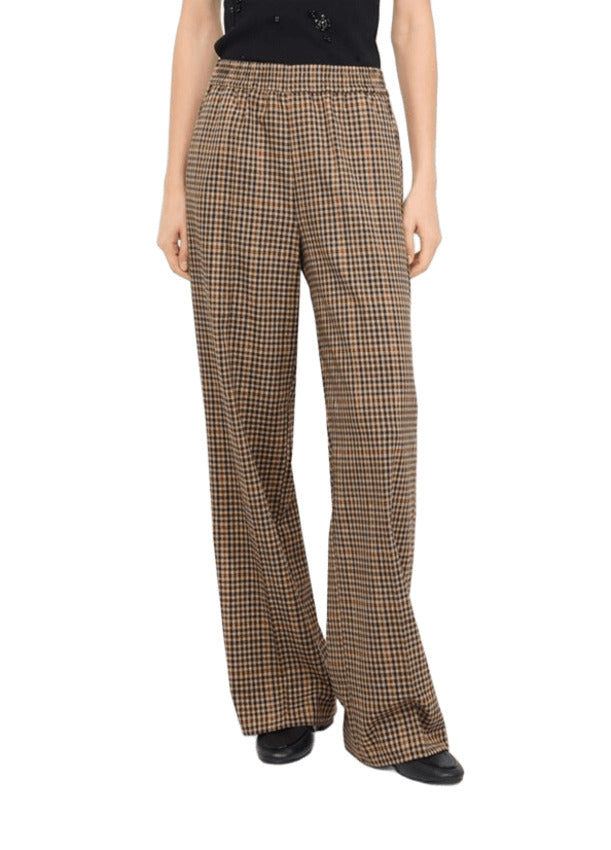 LIU JO WHITE High-Waisted Flare Leg Trousers for Women - FW25