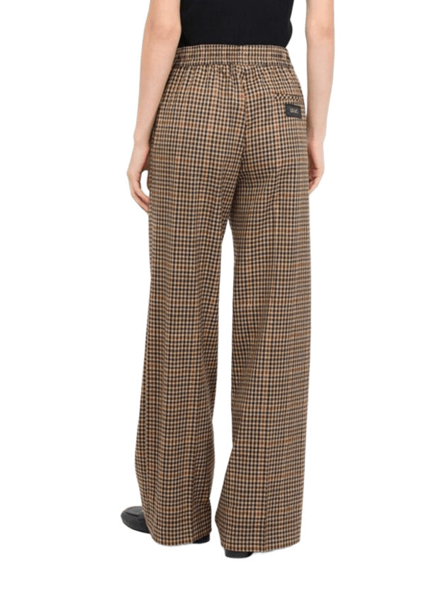 LIU JO WHITE High-Waisted Flare Leg Trousers for Women - FW25