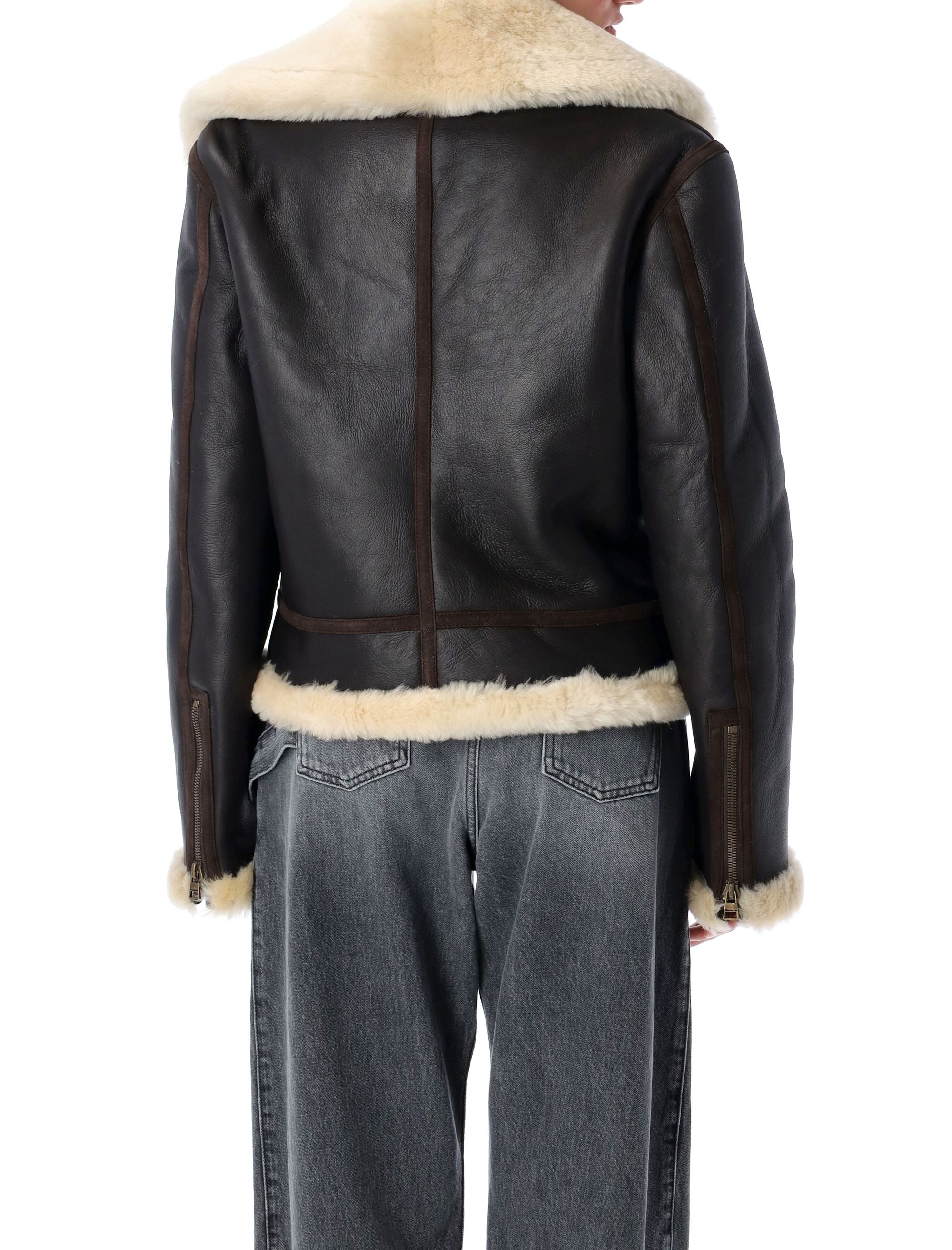 JW ANDERSON Oversized Leather Aviator Jacket - Size M