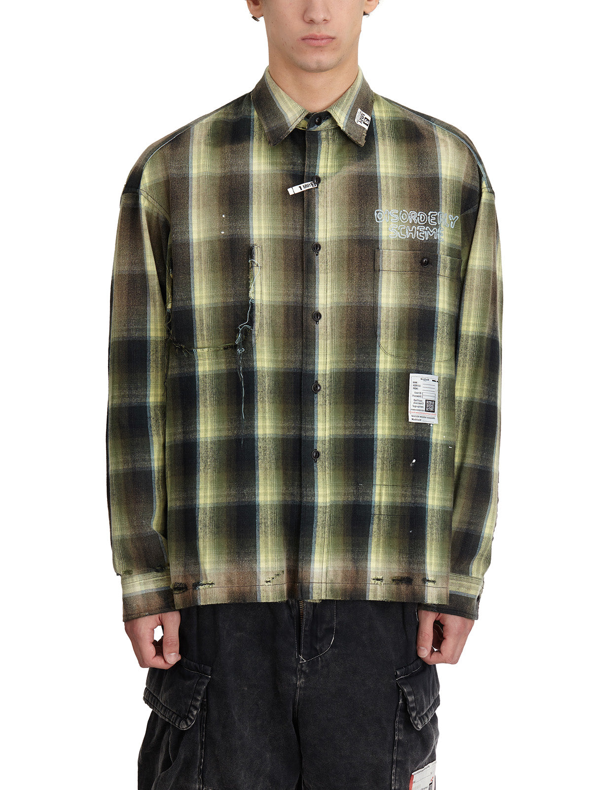 MAISON MIHARA YASUHIRO Vintage-Inspired Long Sleeve Check Shirt - Size 48