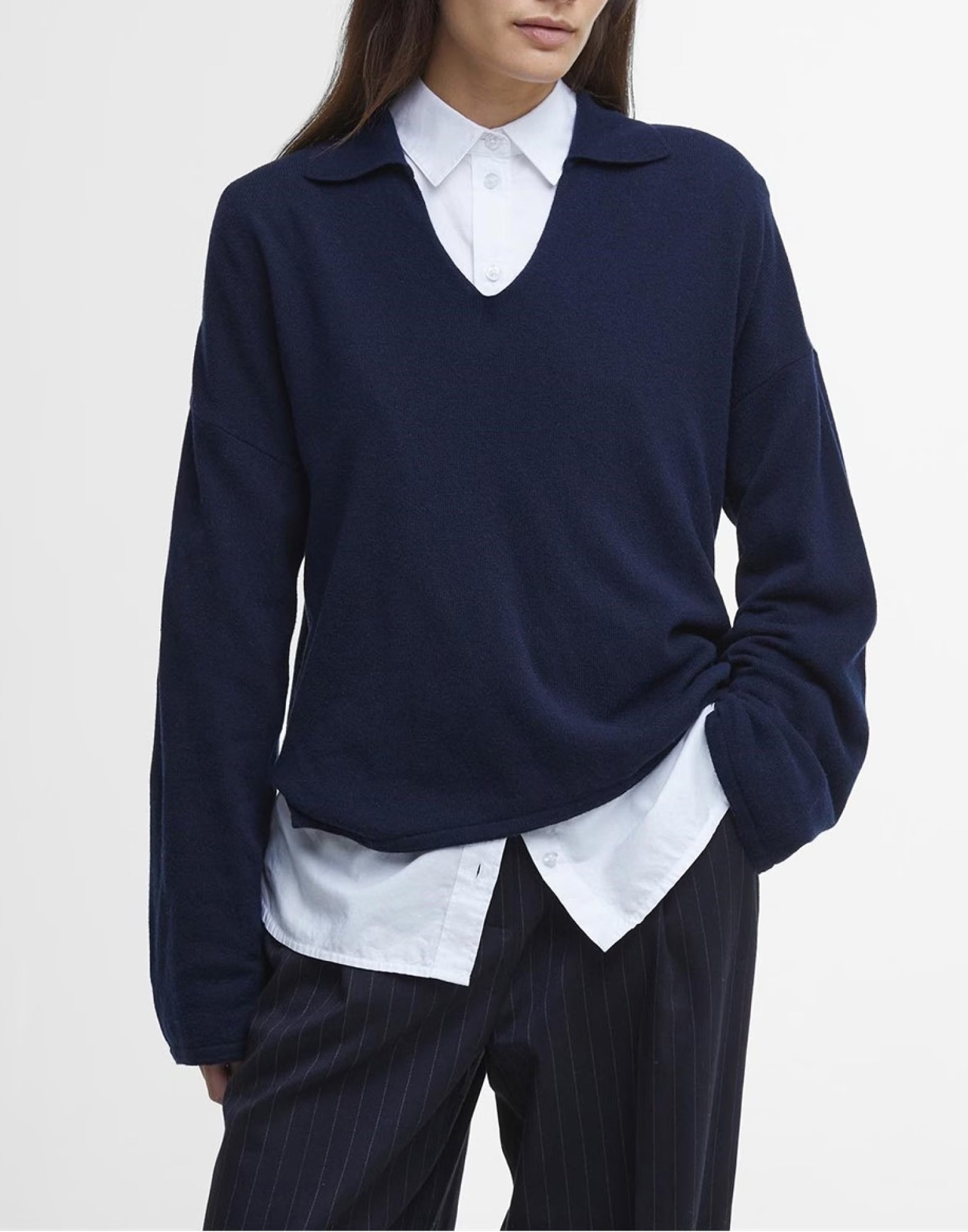 BARBOUR Fearne Knit V-Neck Sweater for Women