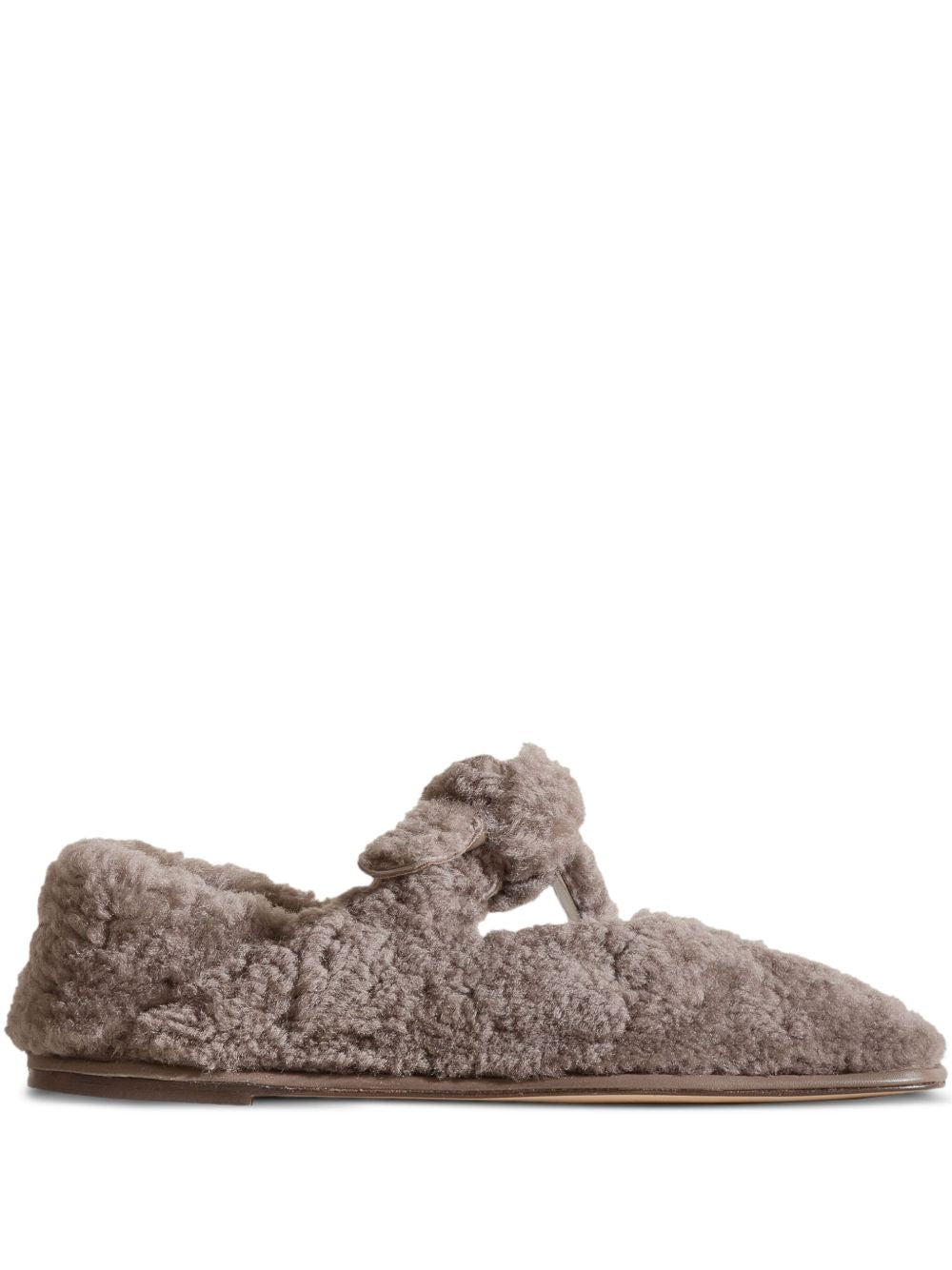 HEREU Shearling Ballet Flats