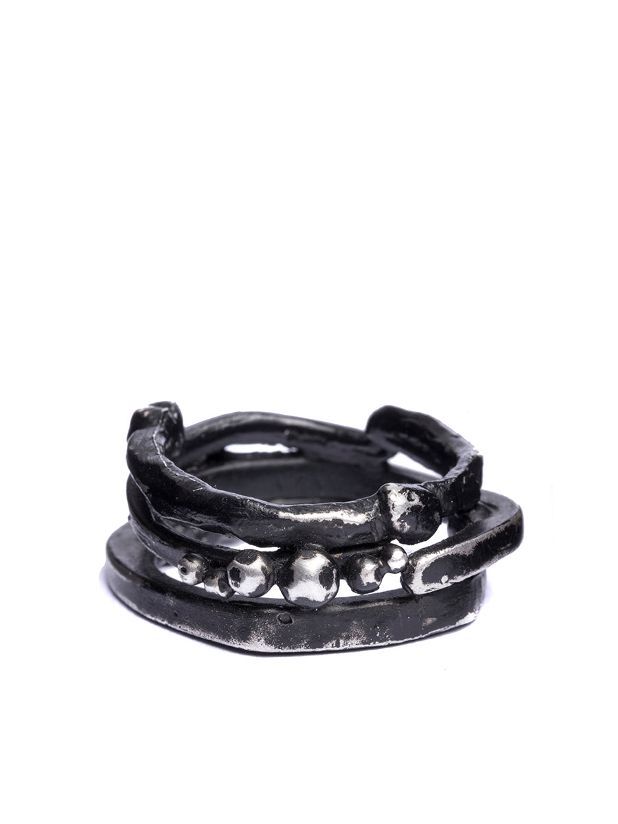 LEON LOUIS Men's Silver Ring - Multiple Sizes Available