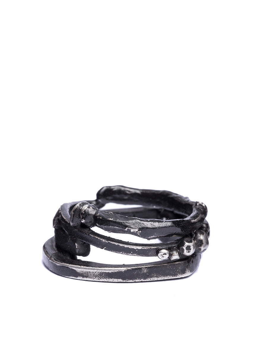 LEON LOUIS Men's Silver Ring - Multiple Sizes Available