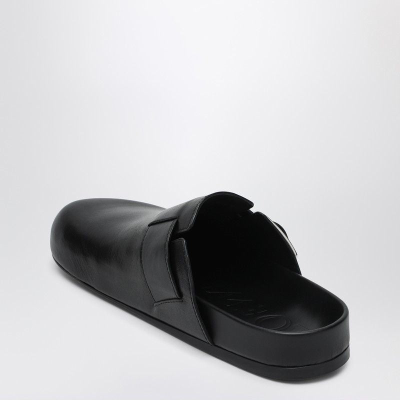 LOEWE Leather Clogs with Buckle Design
