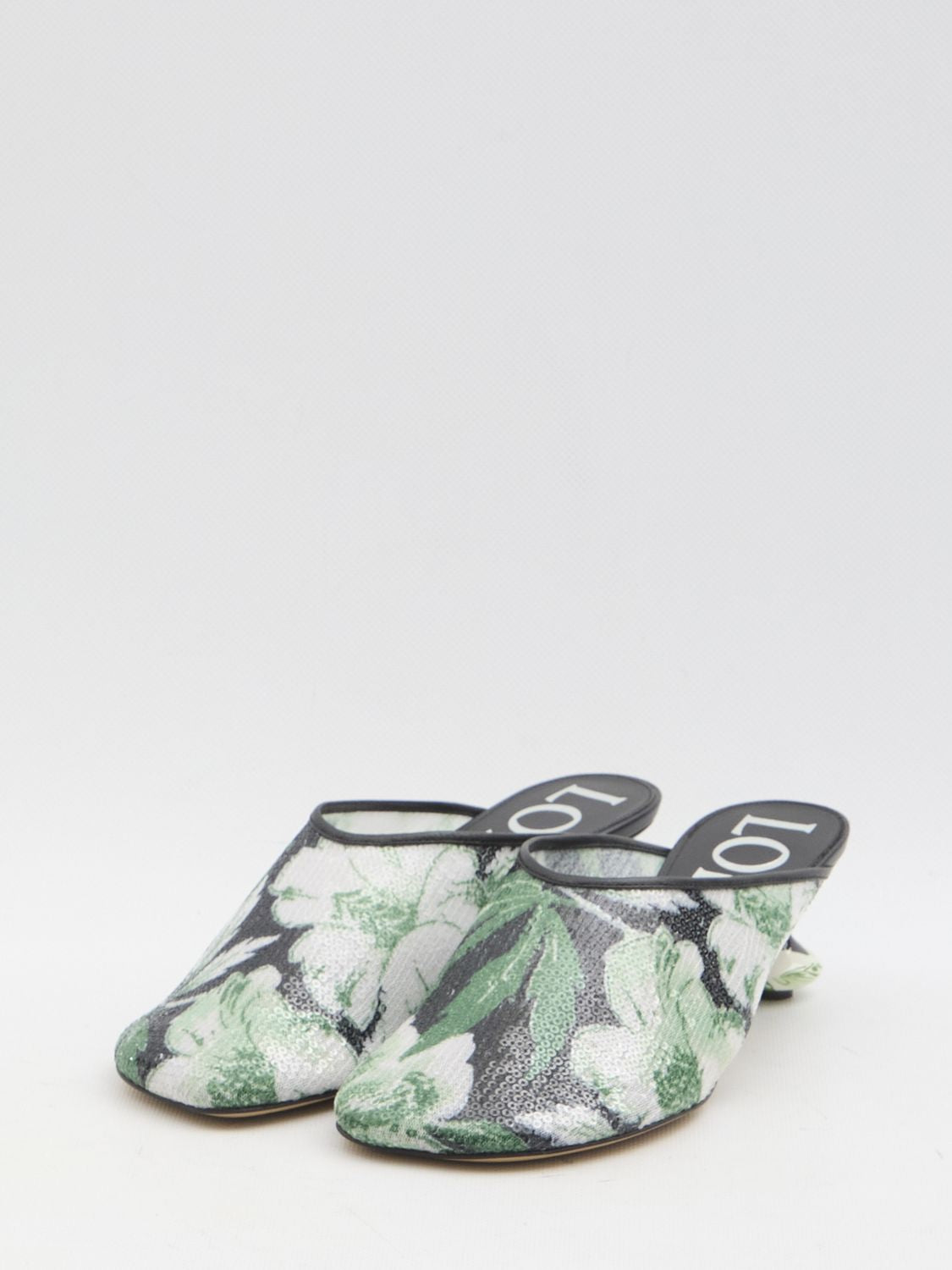 LOEWE Petal-Toe Sequin Flat with Dust Handbag - 4.5cm Heel