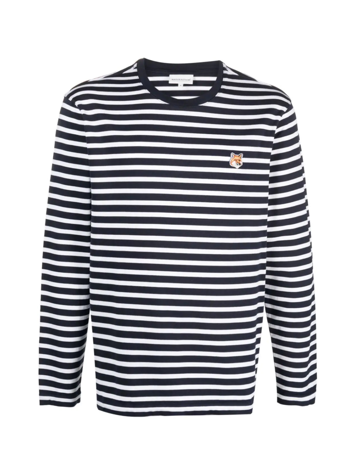 MAISON KITSUNÉ Striped Logo Long Sleeve T-Shirt