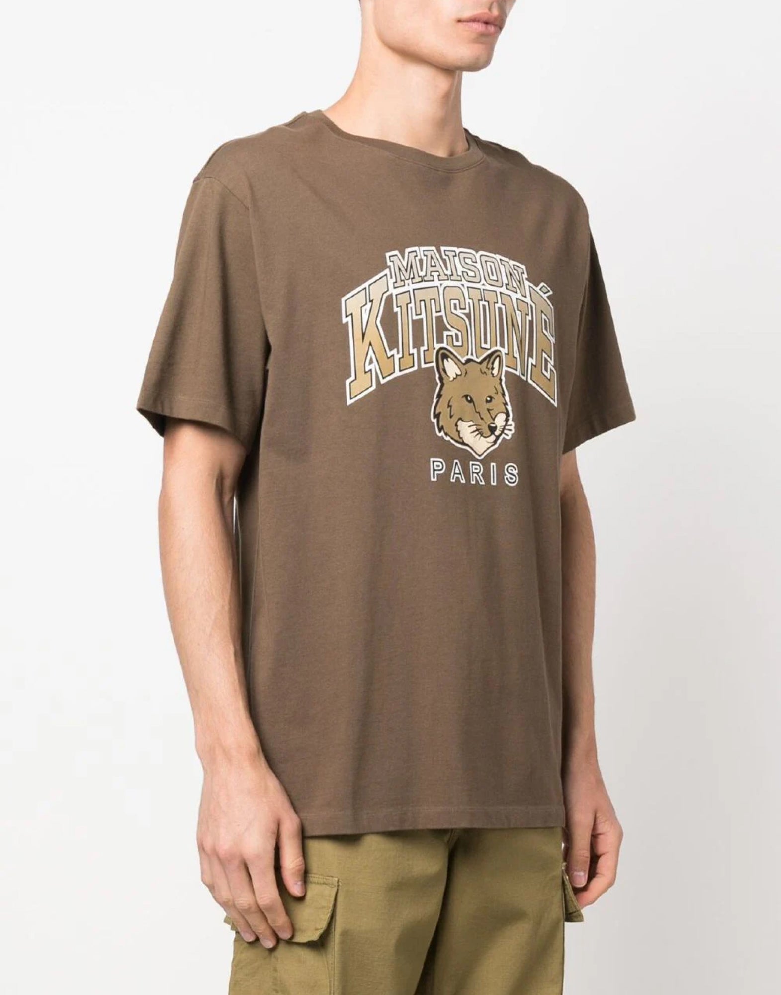 MAISON KITSUNÉ Campus Fox Logo Short Sleeve T-Shirt