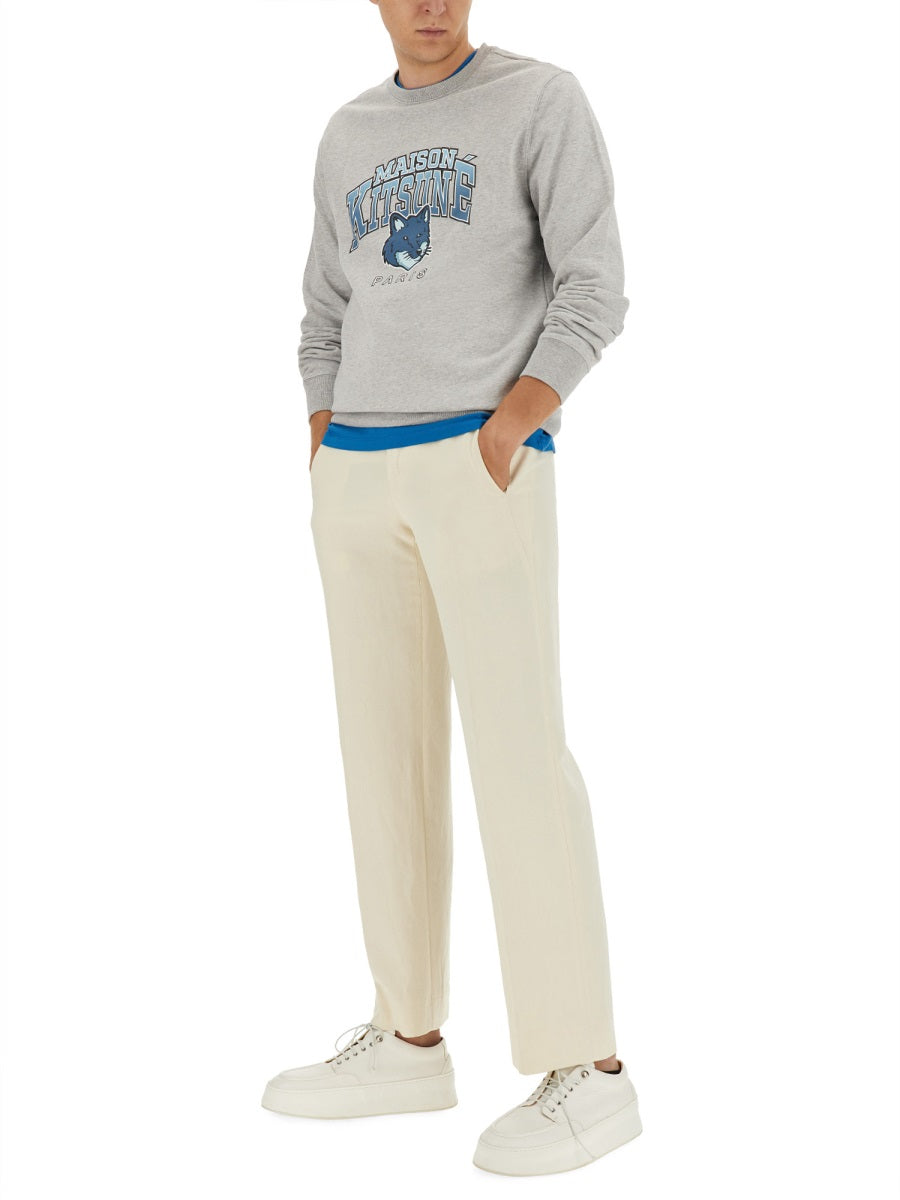 MAISON KITSUNÉ Classic Logo Print Sweatshirt - Regular Fit, Size L