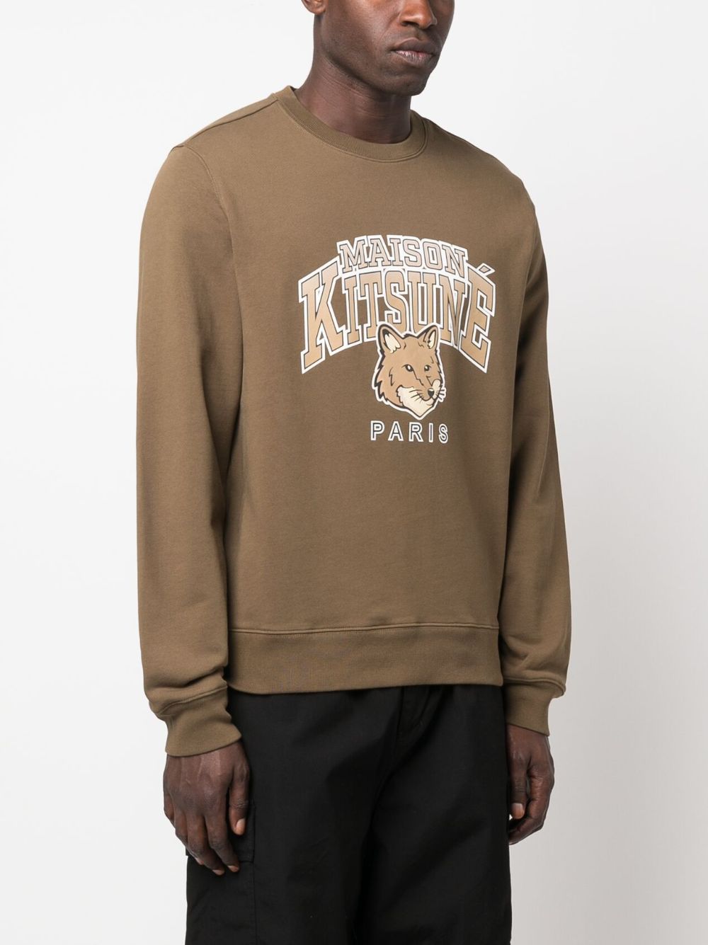 MAISON KITSUNÉ Campus Fox Printed Cotton Sweatshirt - Men’s