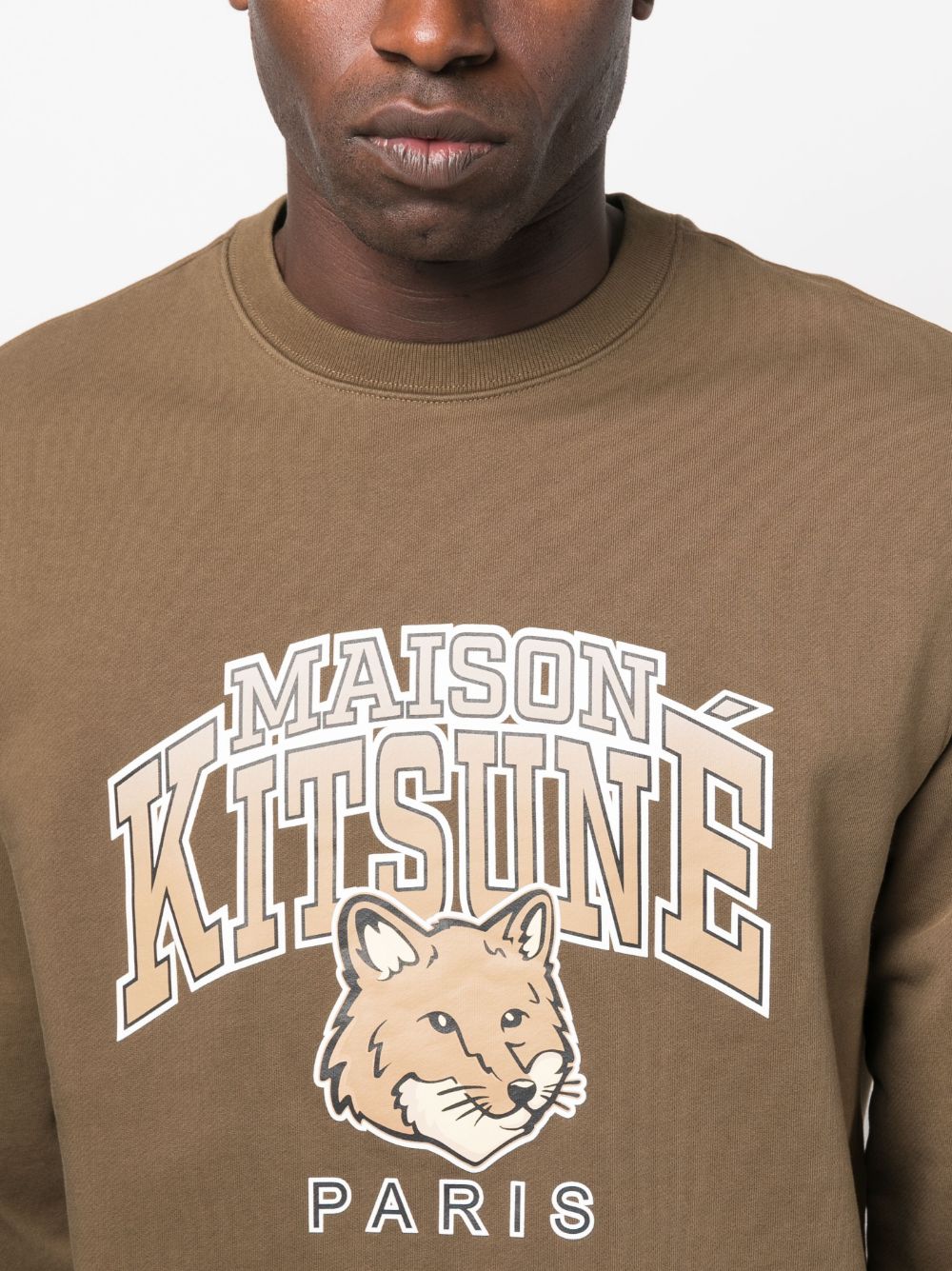 MAISON KITSUNÉ Campus Fox Printed Cotton Sweatshirt - Men’s