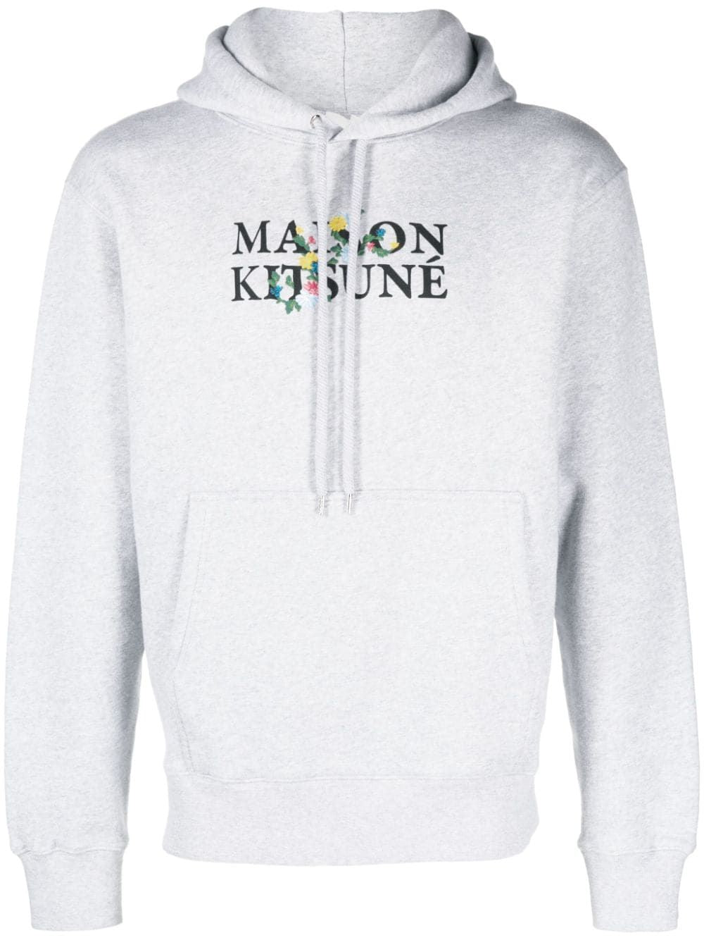 MAISON KITSUNÉ Men's Comfort Hoodie with Floral Design