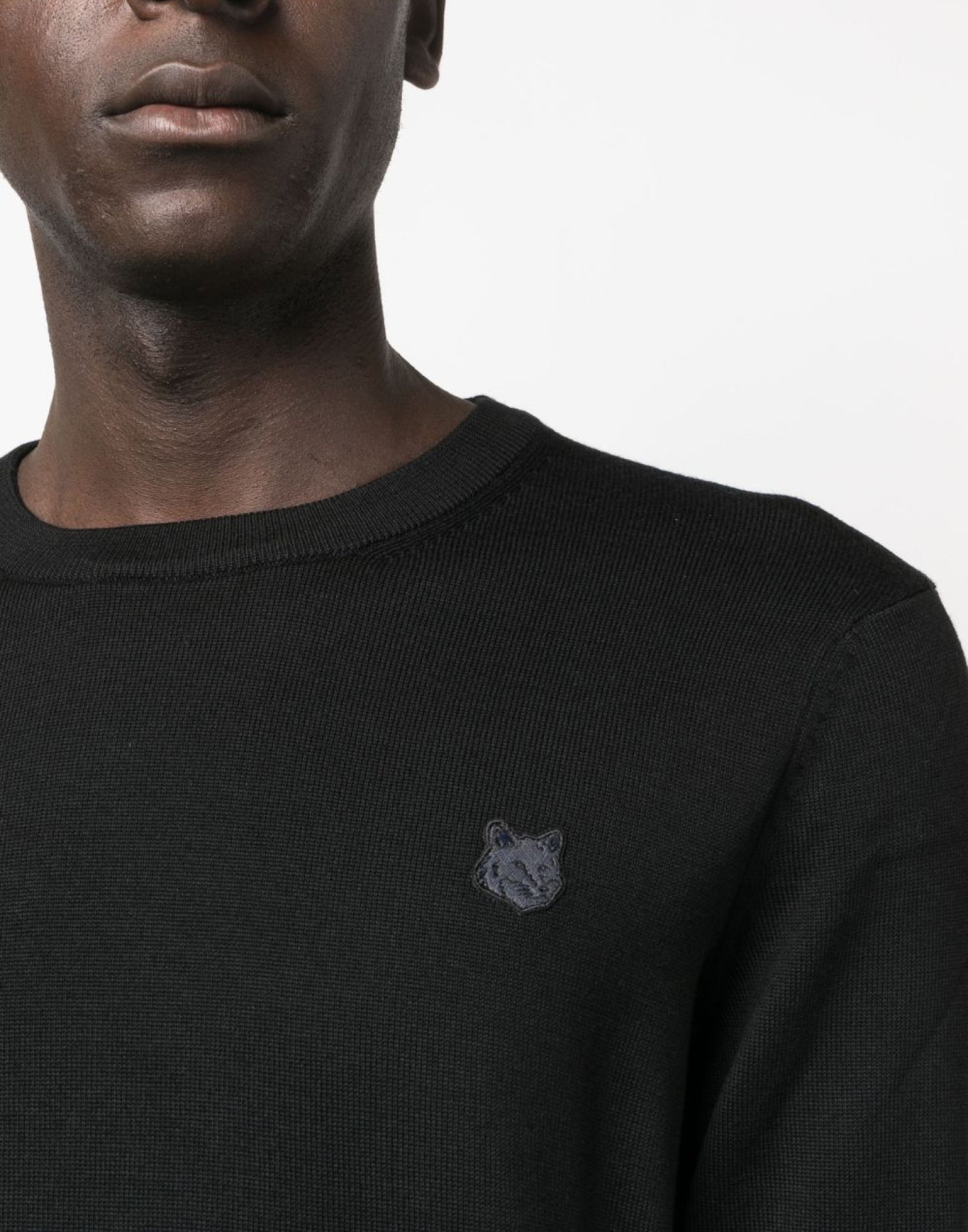 MAISON KITSUNÉ Fox Logo Patch Sweater - Men's Long Sleeve